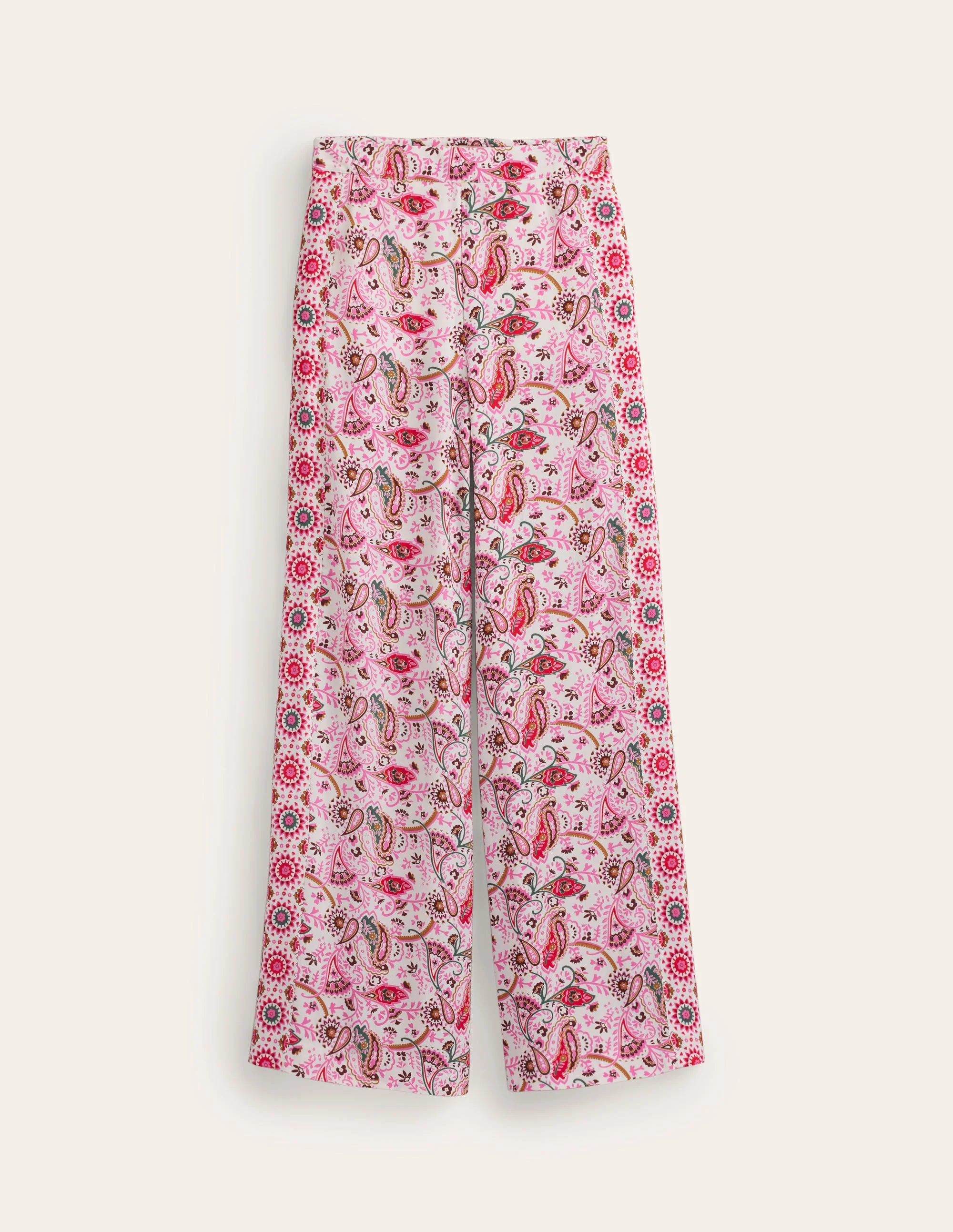Fließende Palazzohose aus Krepp-Floral Paisley - Image 6