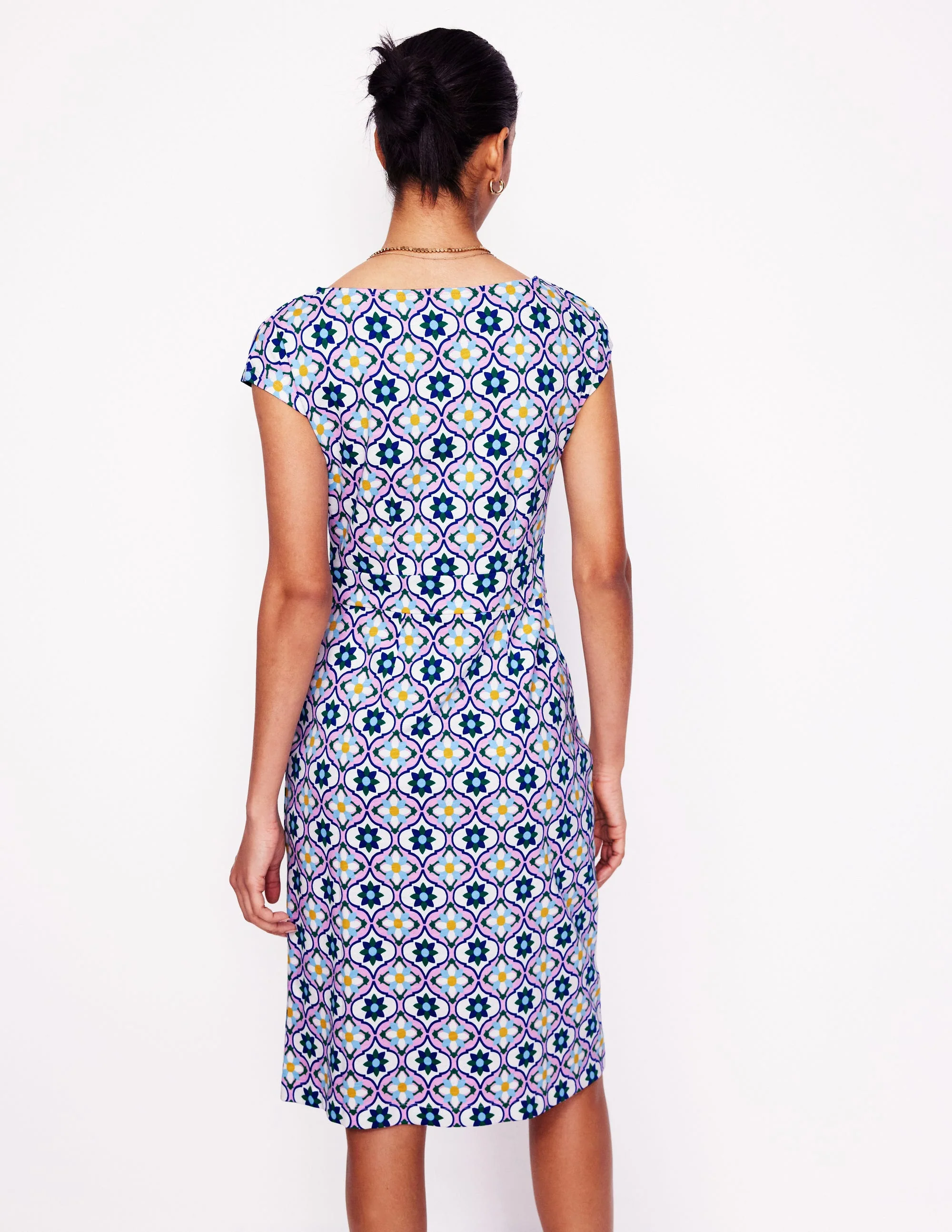 Florrie Jerseykleid-Bunt, Geblümte Kachel - Image 3