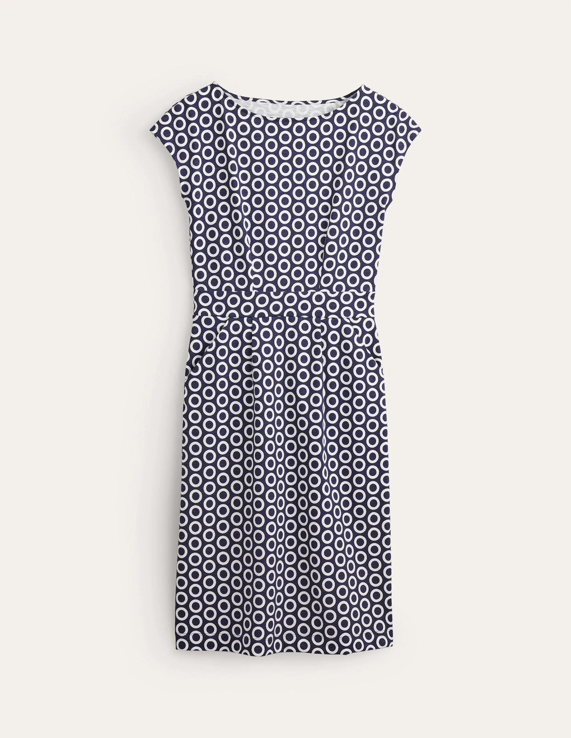 Florrie Jerseykleid-Französisches Marineblau, Ringe - Image 5