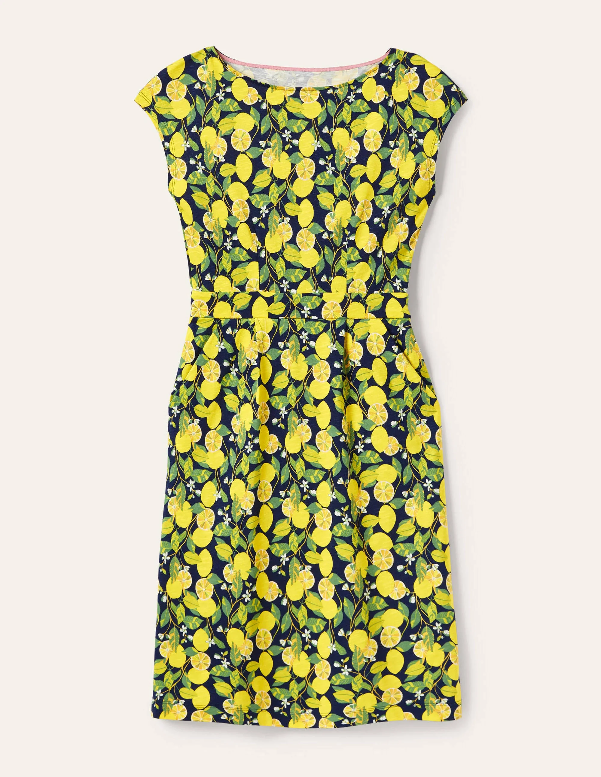 Florrie Jerseykleid-Französisches Navy, Zitronenranke - Image 5