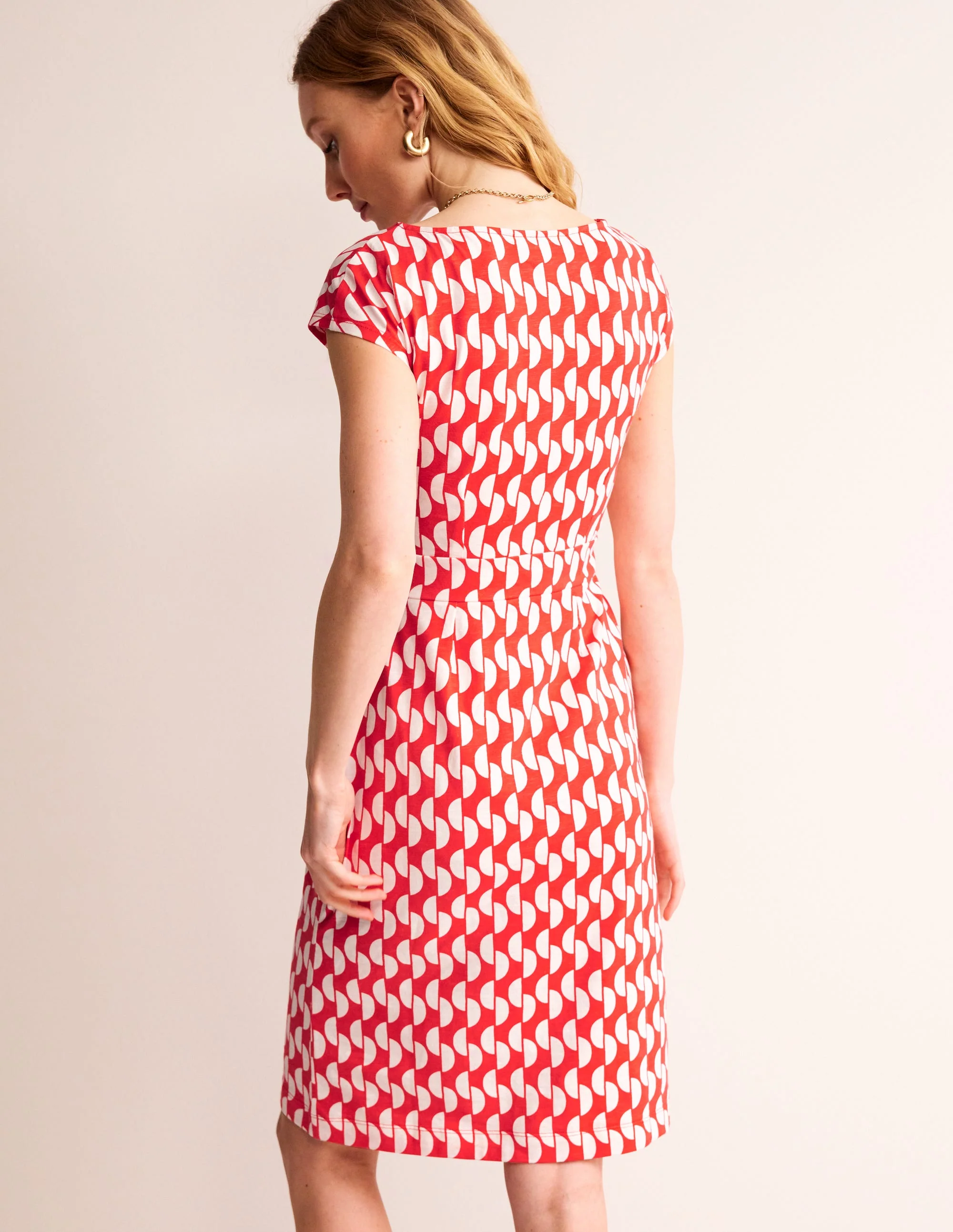 Florrie Jerseykleid-Mohnblumenrot Geo Welle - Image 3