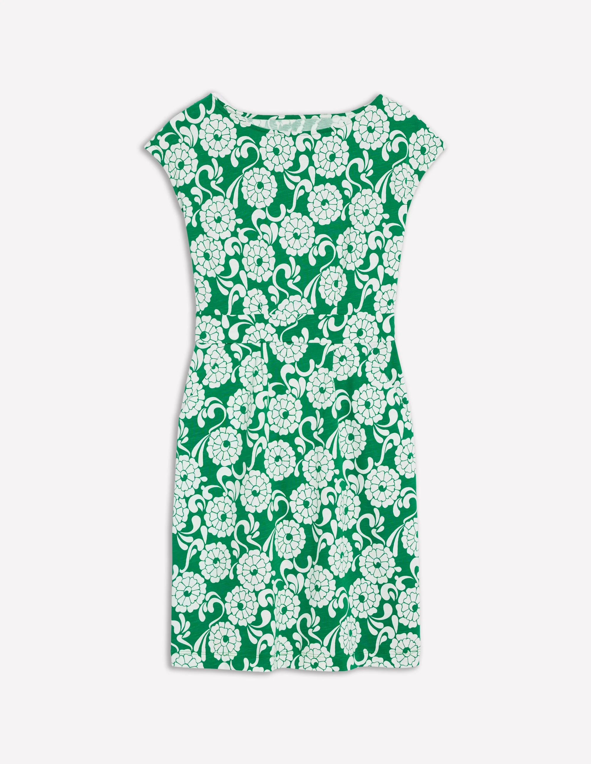 Florrie Jerseykleid-Smaragdgrün, Blütenwirbel - Image 5