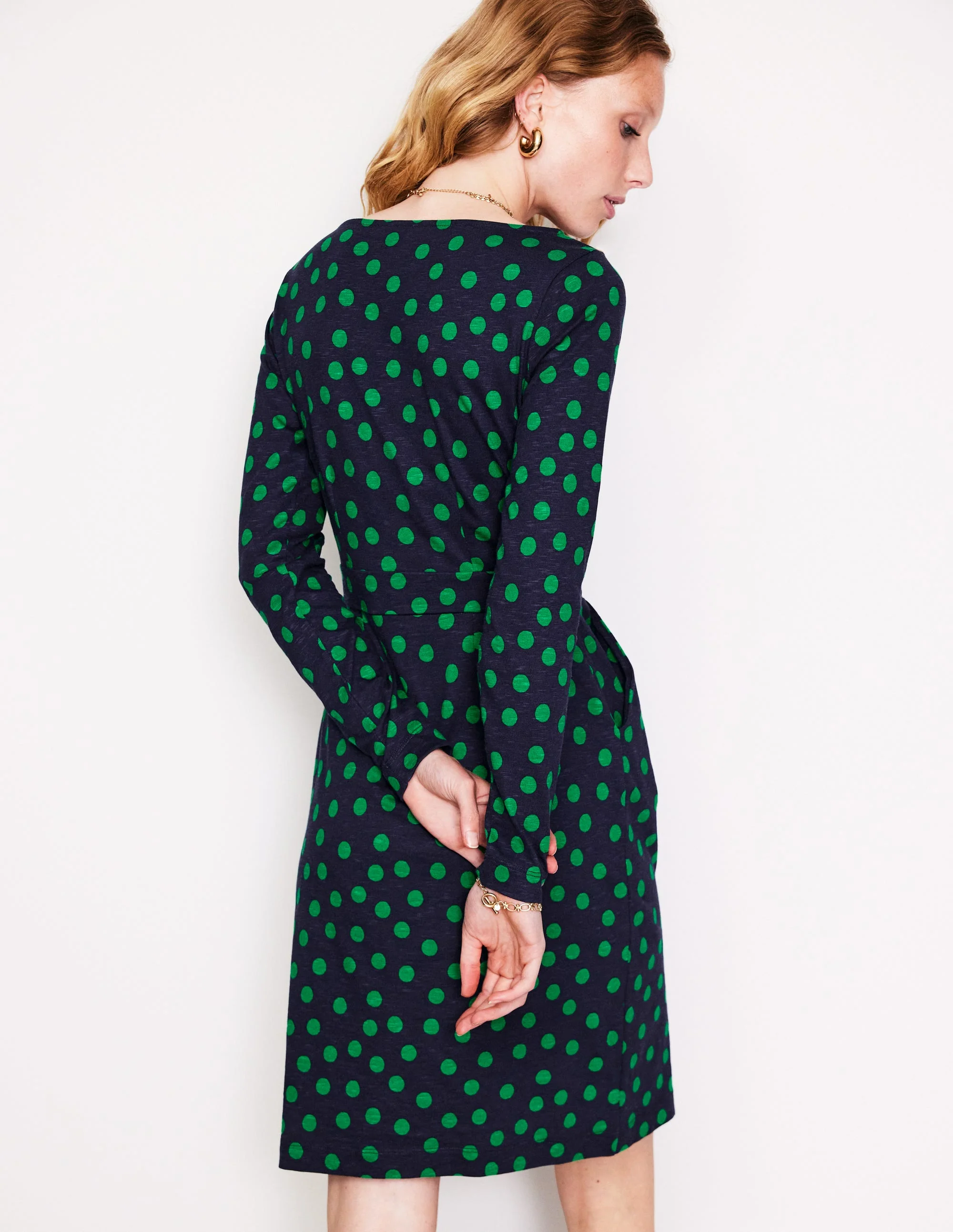 Florrie Langärmeliges Kleid-Bluebell Poppy Ditsy - Image 3