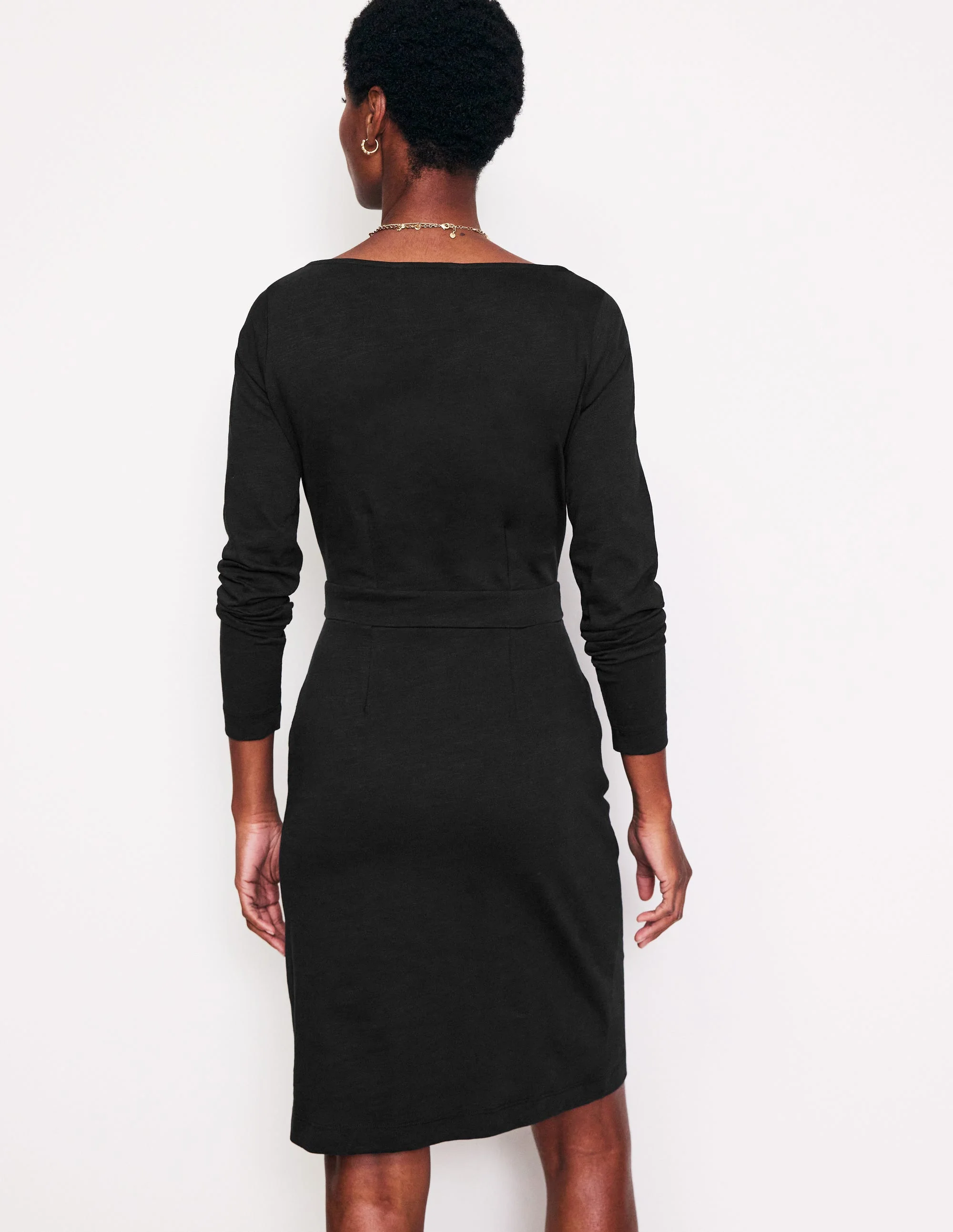 Florrie Langärmeliges Kleid-Schwarz - Image 3