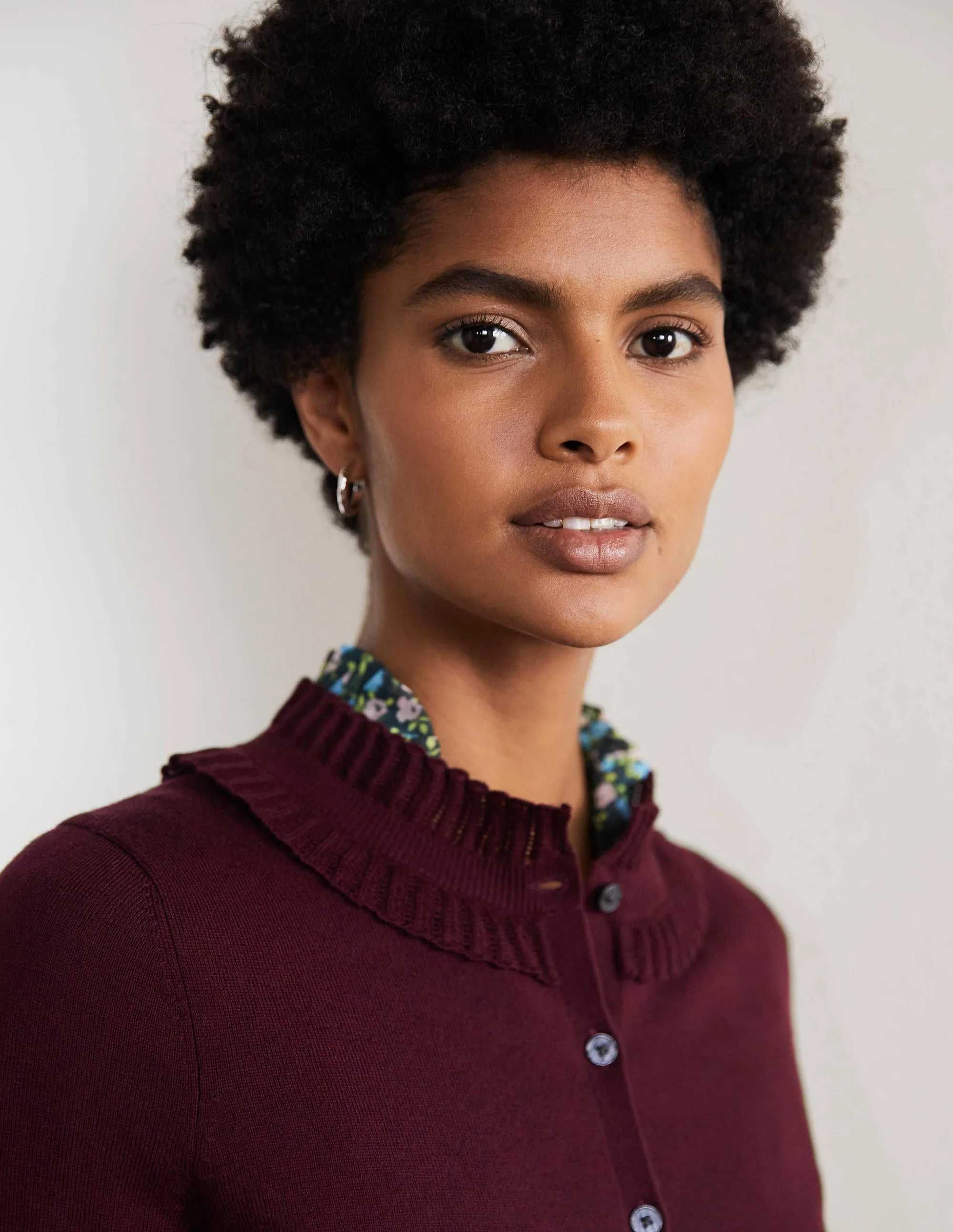 Frederica Pointelle-Cardigan-Dunkelviolett - Image 2
