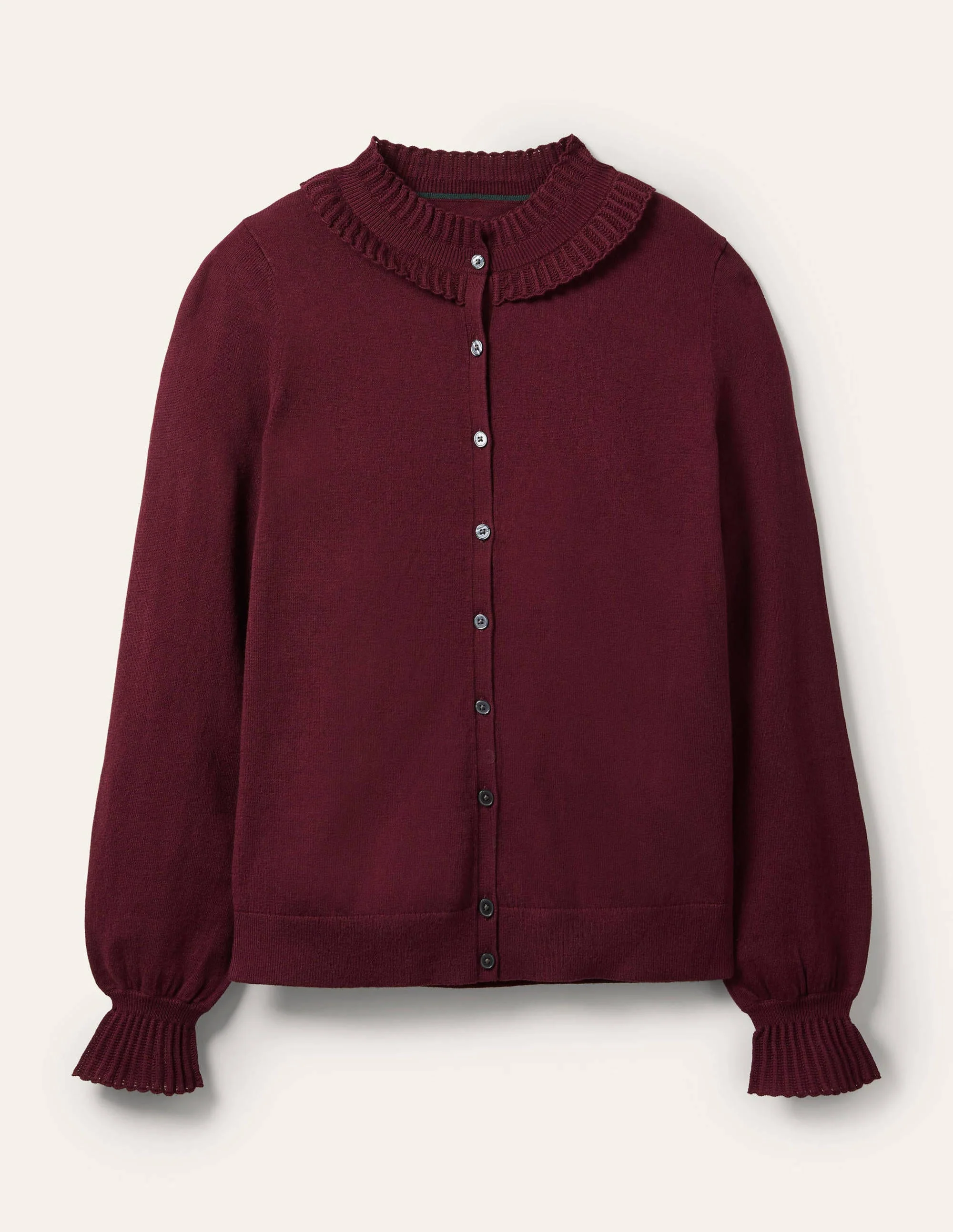Frederica Pointelle-Cardigan-Dunkelviolett - Image 8