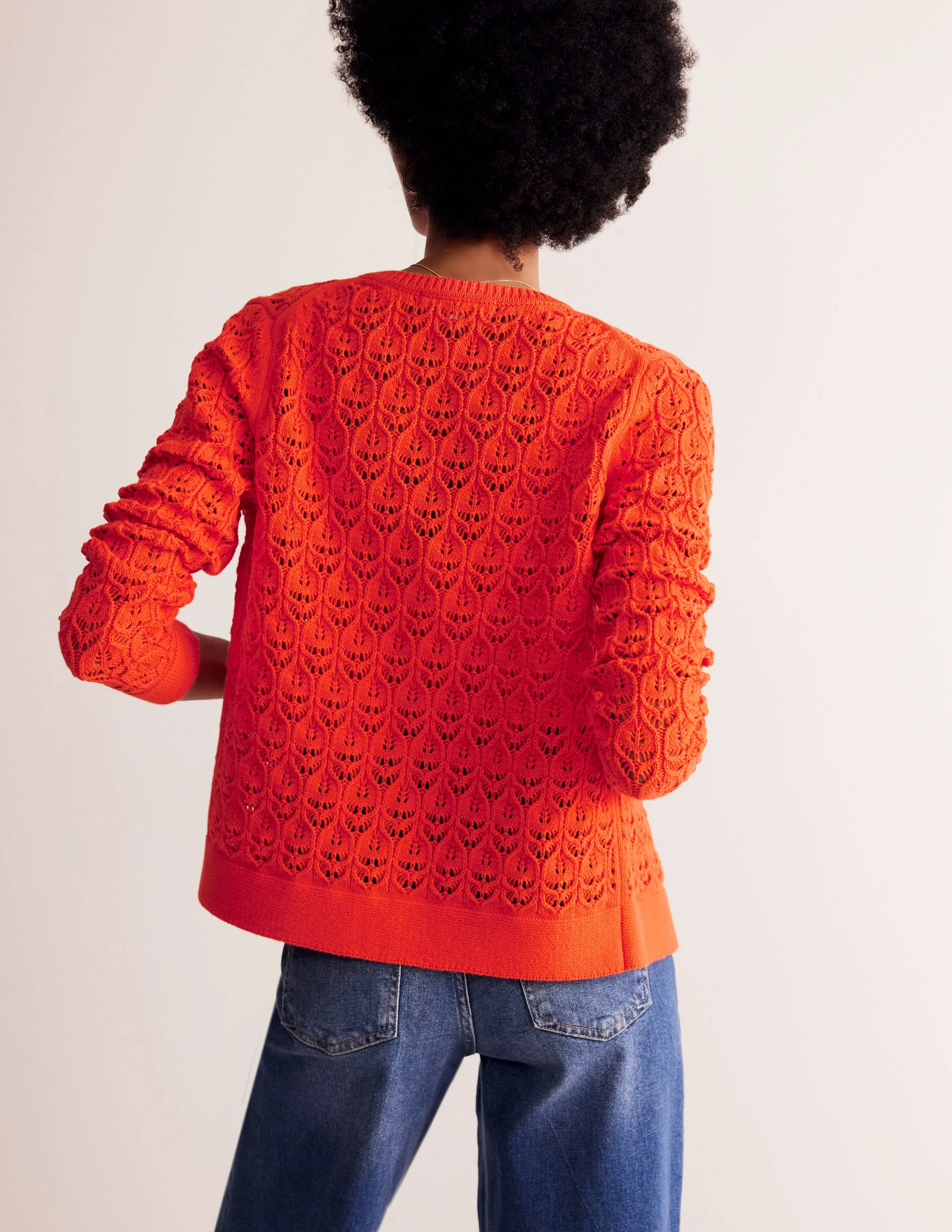 Gehäkelte Strickjacke-Mandarinenorange - Image 3
