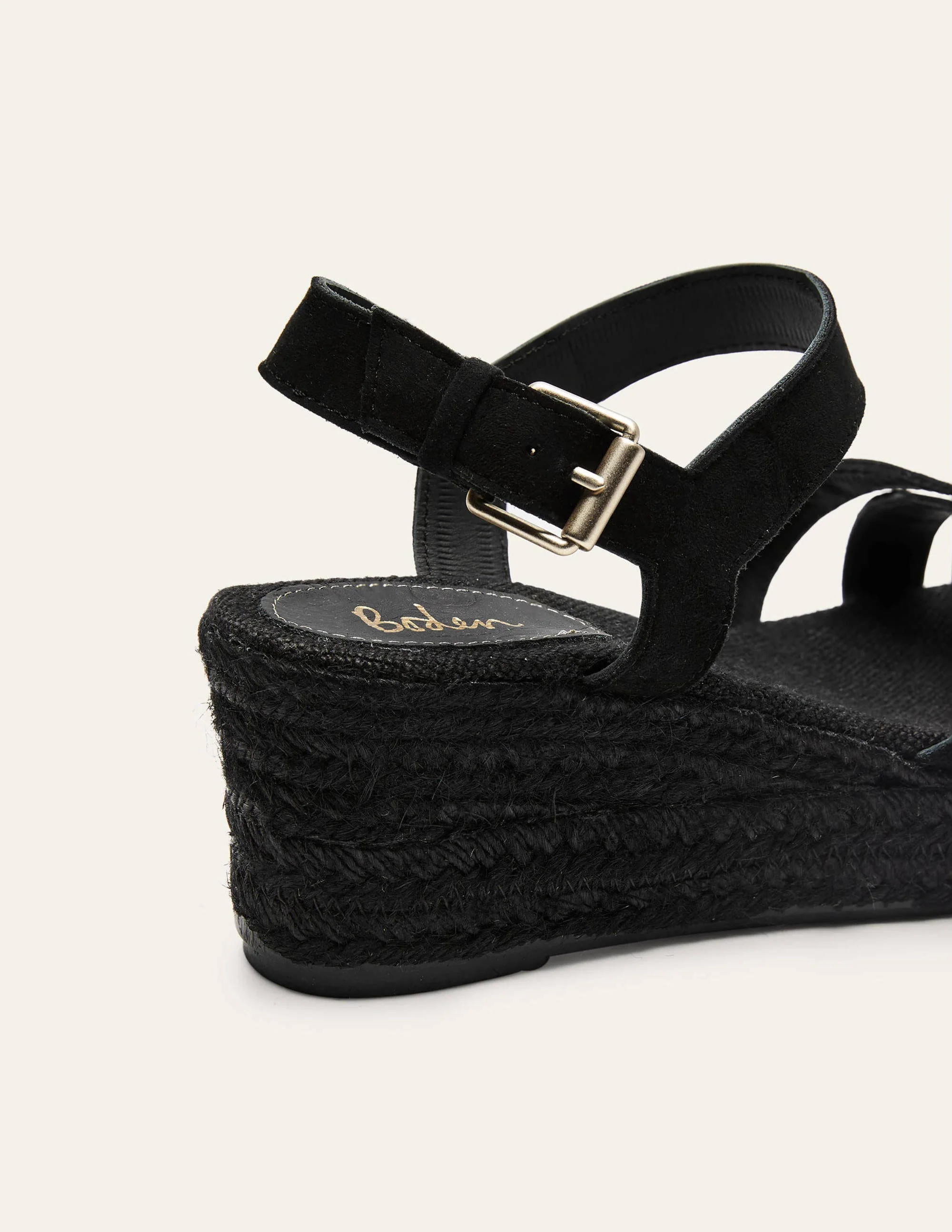 Geometrische Espadrilles mit Keilabsatz-Schwarz - Image 3
