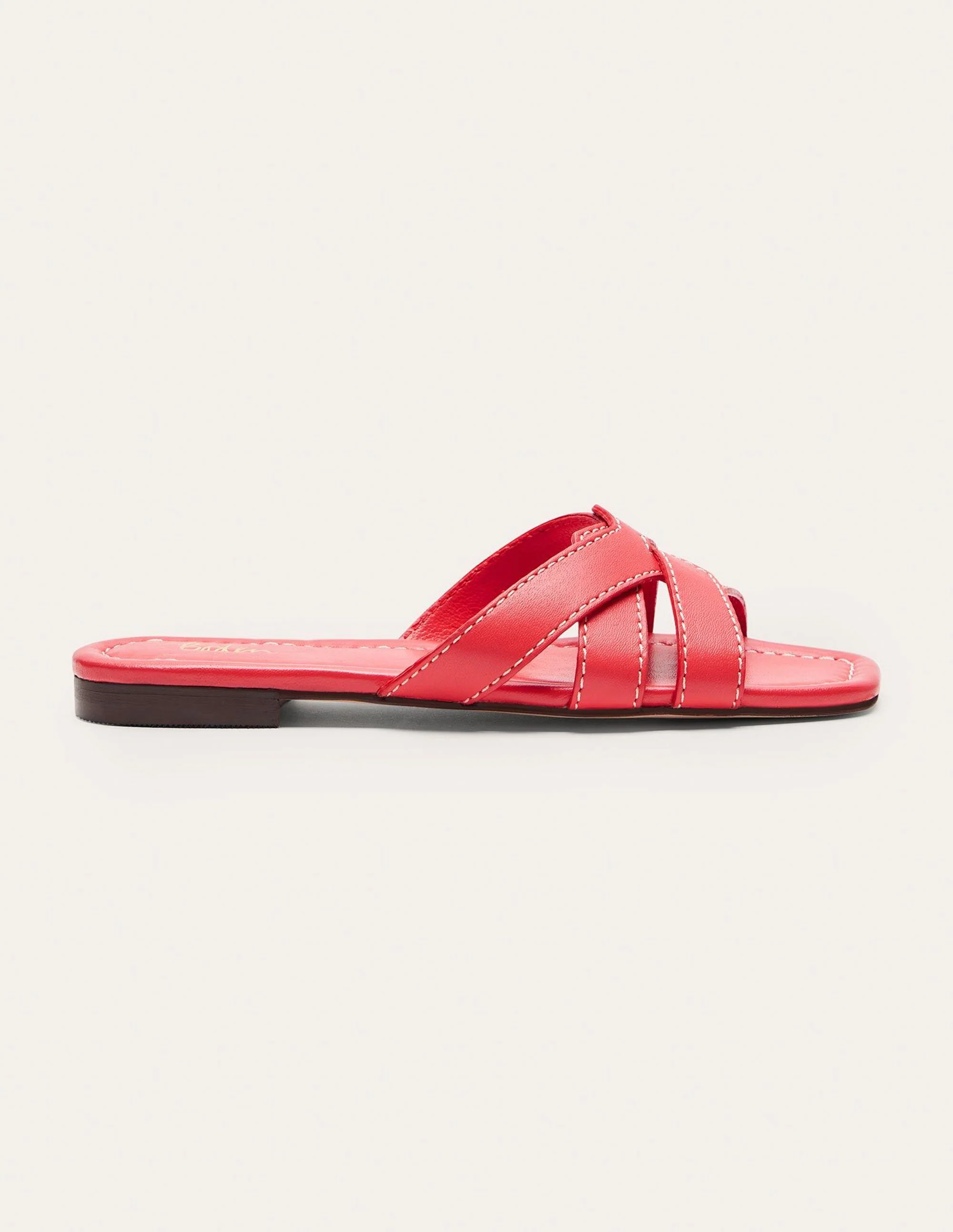 Geometrische flache Slipper-Helles Mohnblumenrot - Image 2