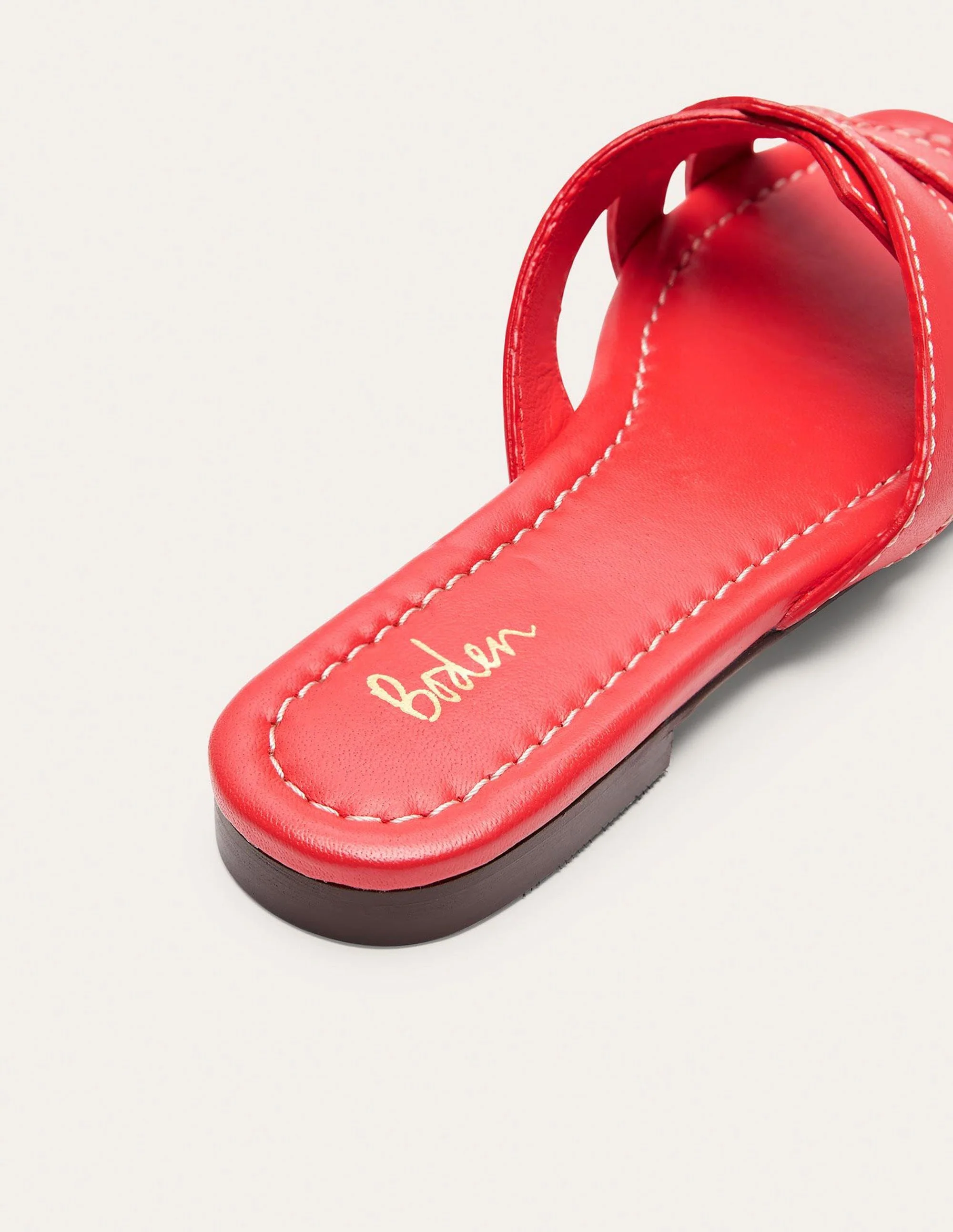 Geometrische flache Slipper-Helles Mohnblumenrot - Image 3