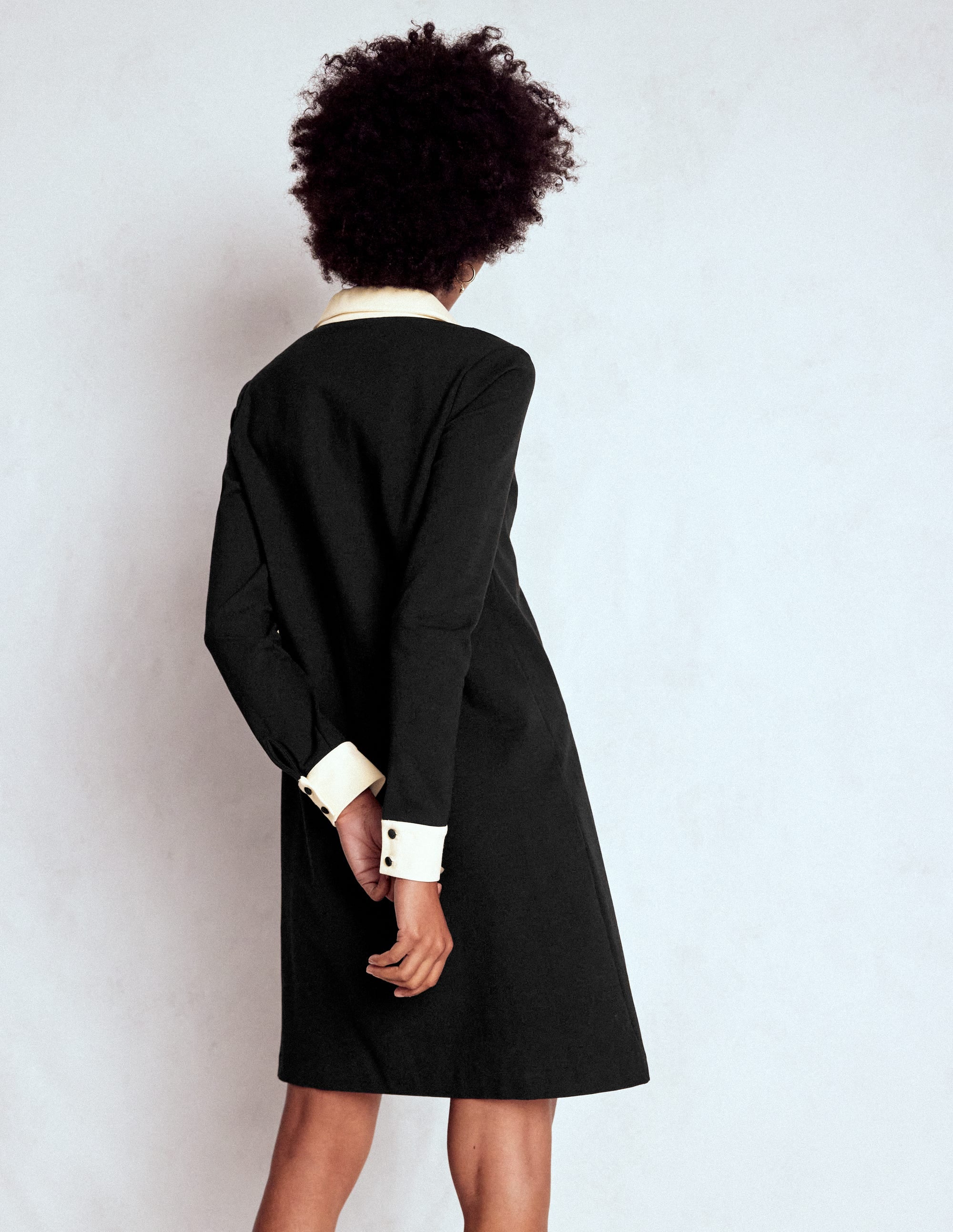 Georgina Ponte-Kleid-Schwarz & Weiß - Image 3