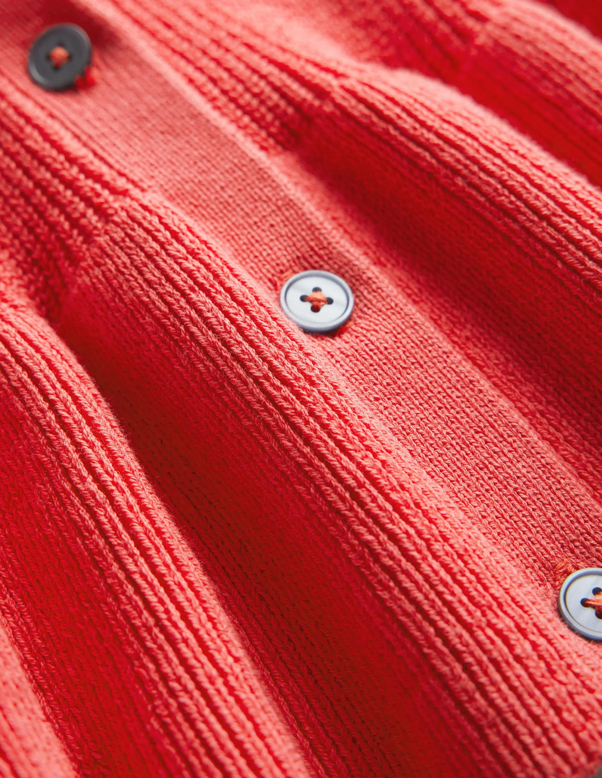 Gerippter Cardigan mit Schößchen-Korallenrosa - Image 6