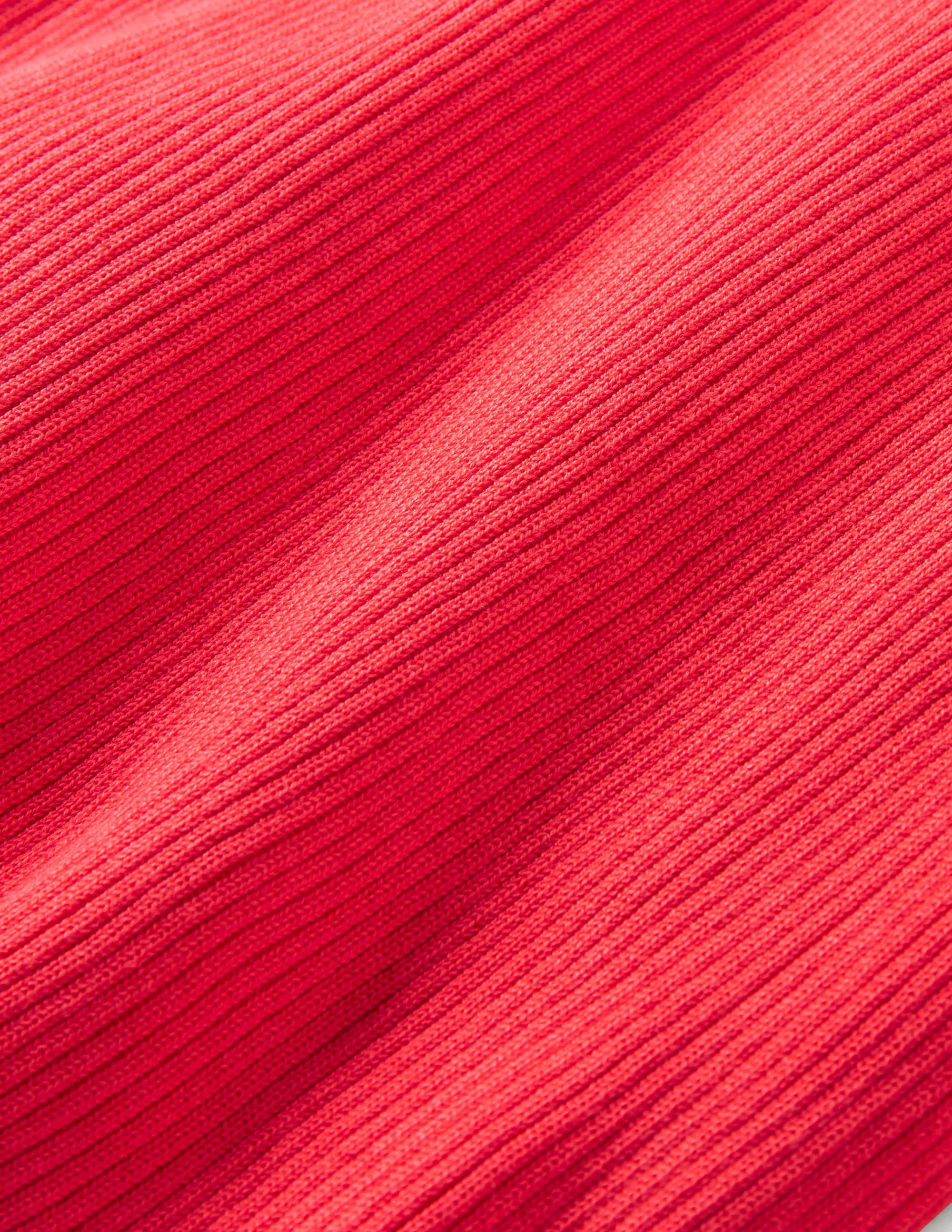 Gerippter Pullover mit hohem Kragen-Erdbeerkuchenrot - Image 5