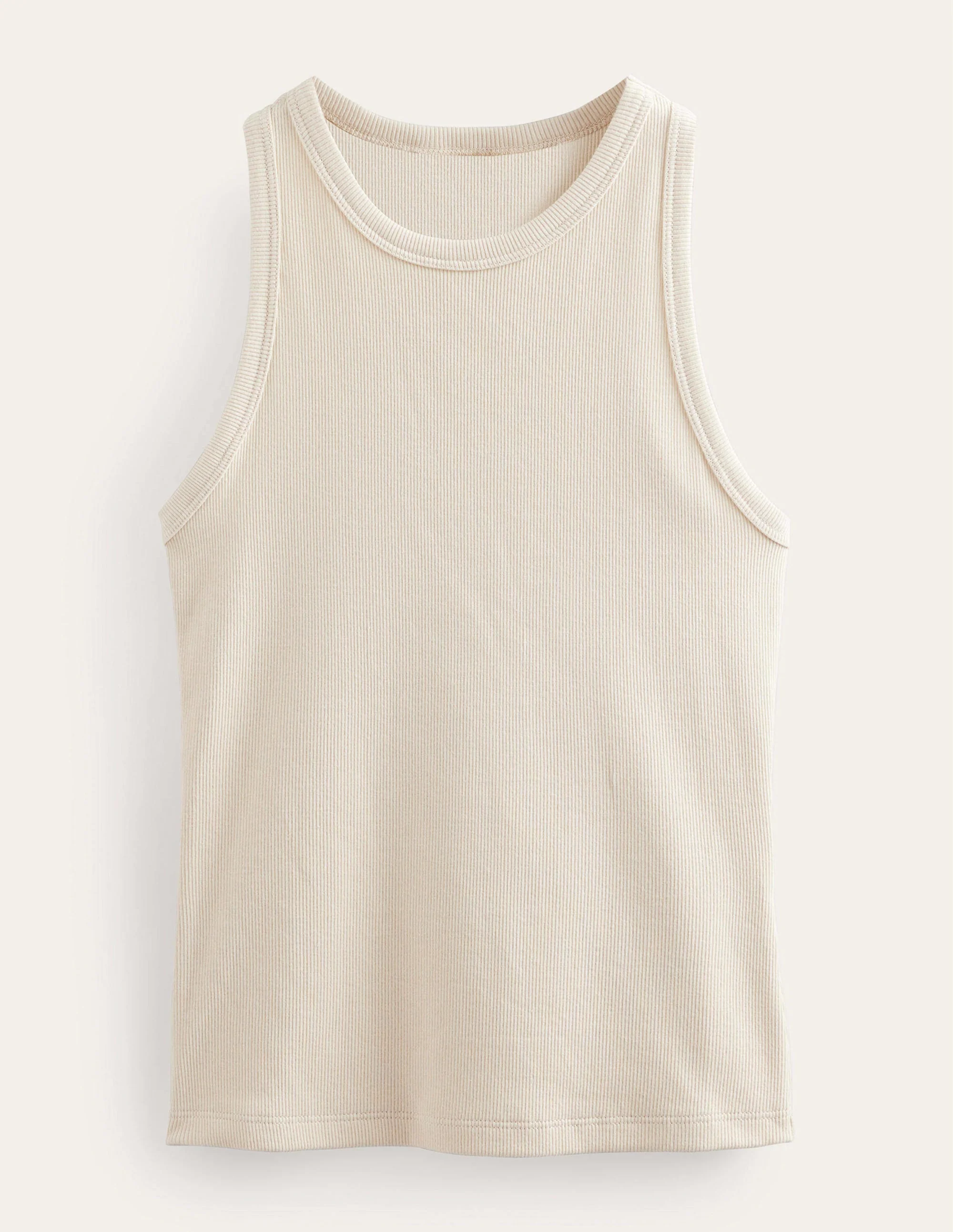 Geripptes Trägeroberteil mit Racerback-Graupenbeige - Image 5
