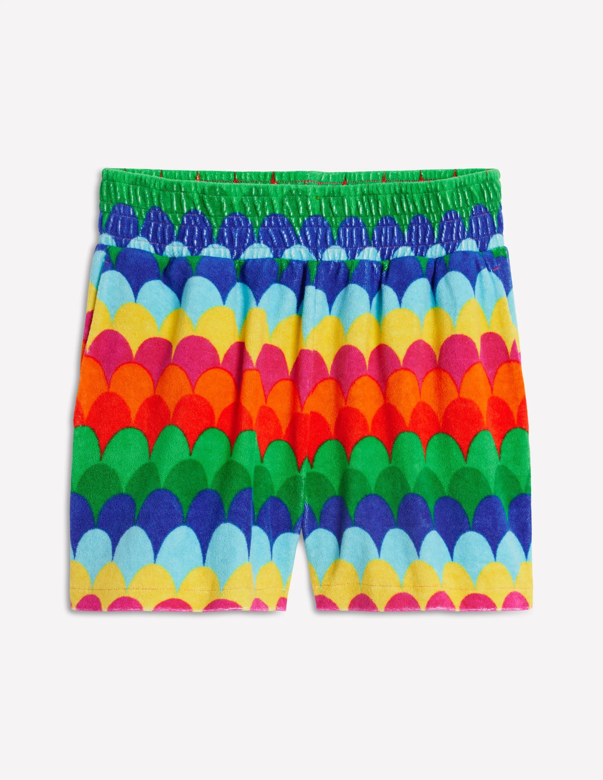 Gesmokte Frottee-Shorts-Bunt, Muschel-Streifen - Image 6