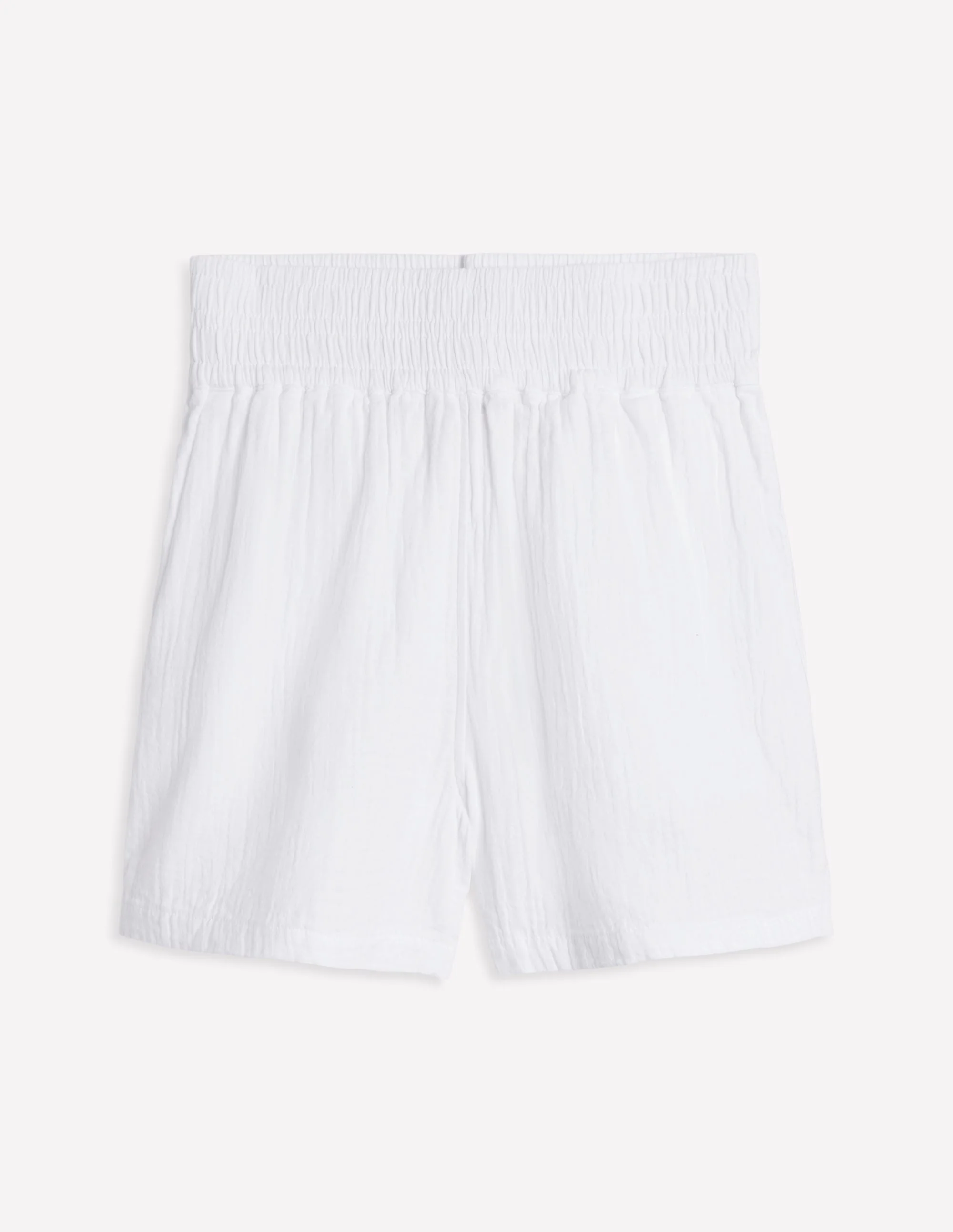 Gesmokte Shorts aus Doppeltuch-Weiß - Image 7