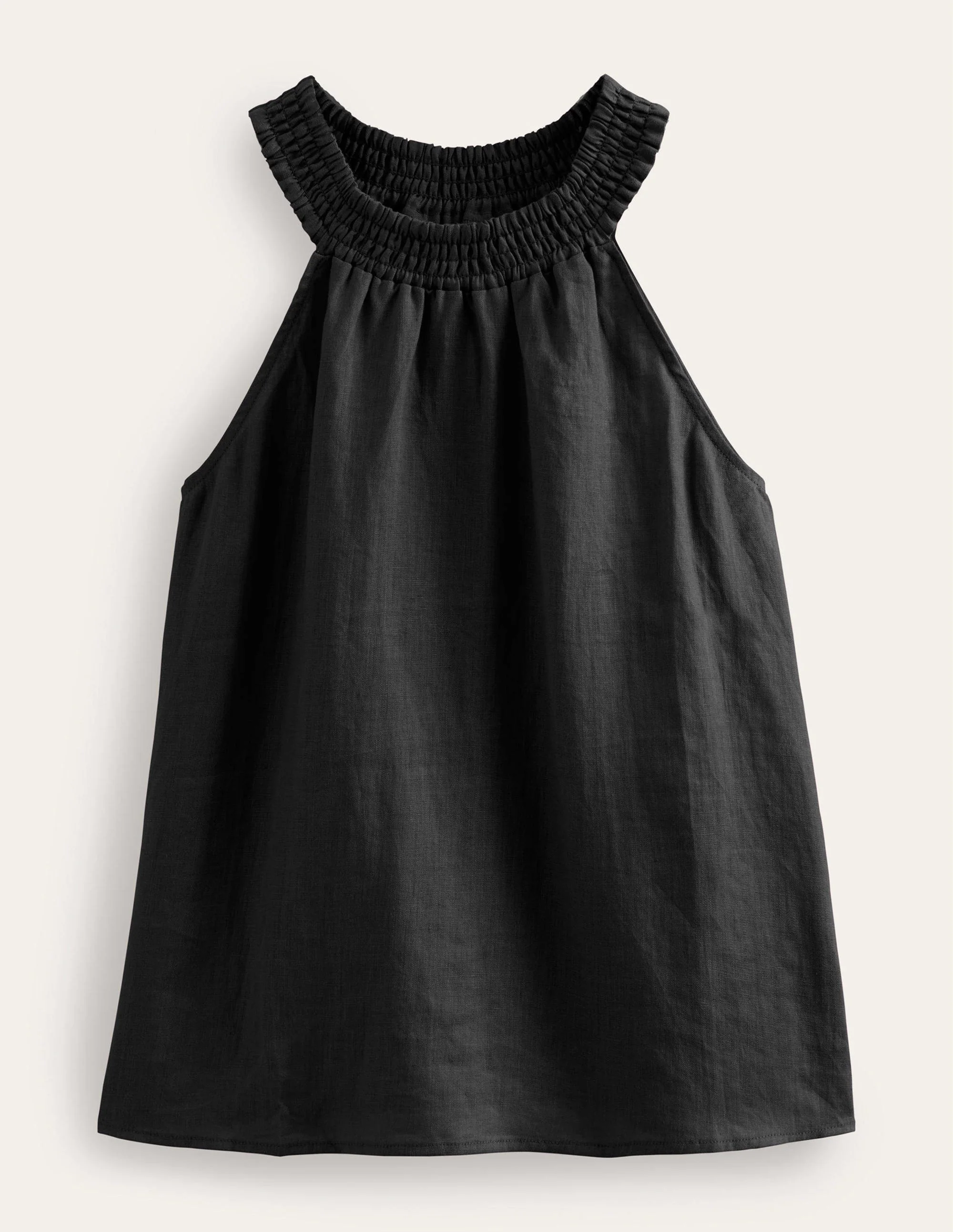 Gesmoktes Neckholder-Oberteil-Schwarz - Image 5