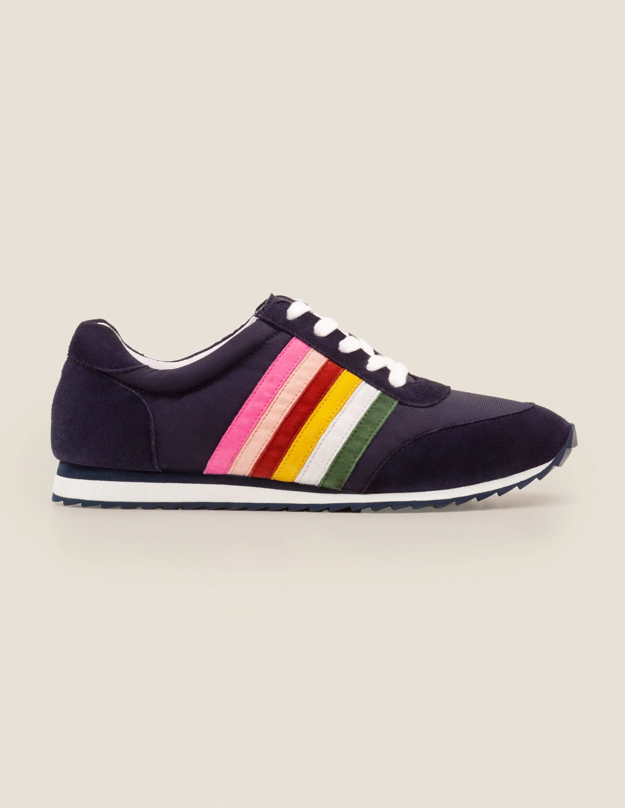 Gestreifte Turnschuhe-Navy, Regenbogen - Image 2