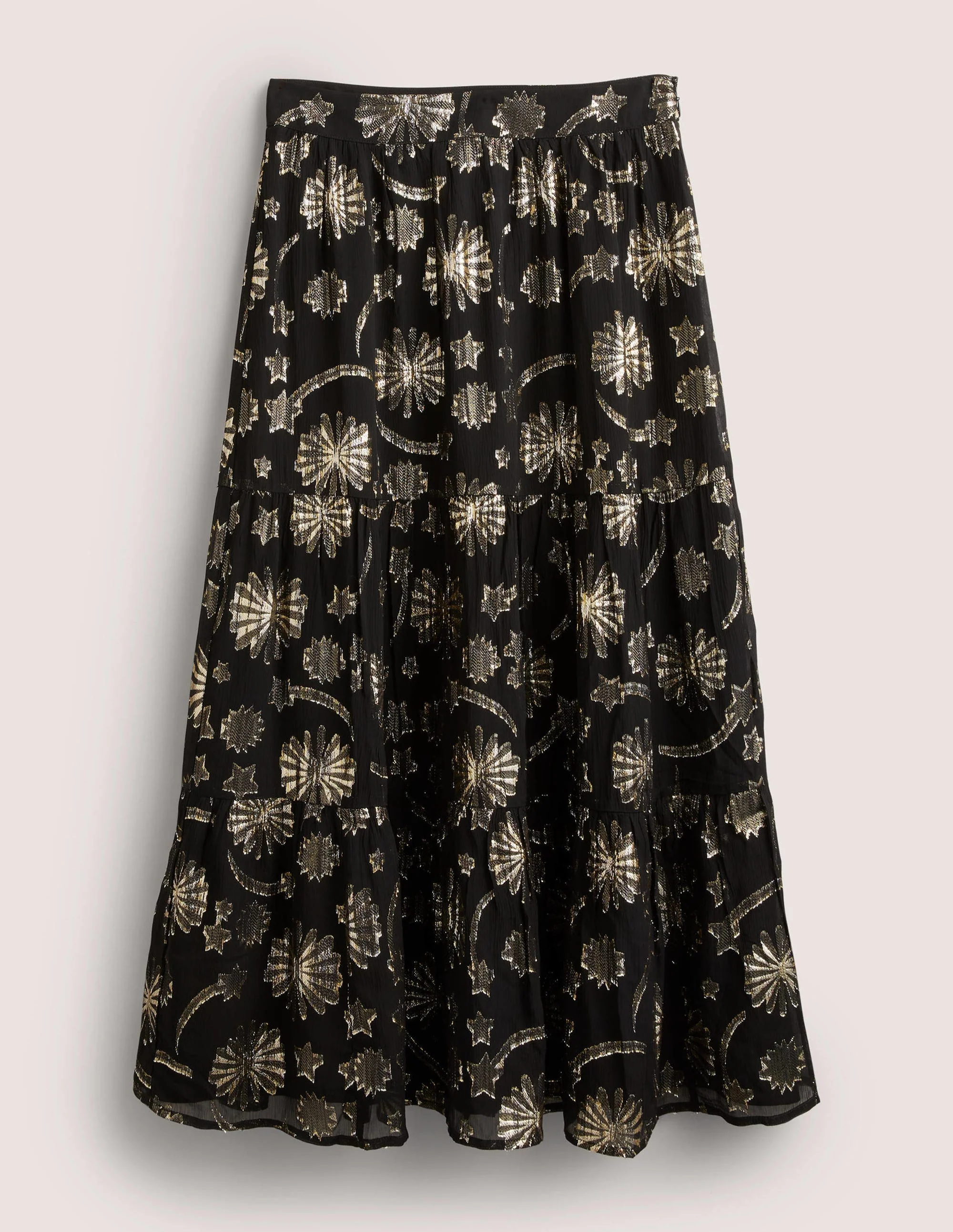 Gestufter Midirock-Lurex/Jacquard - Image 5