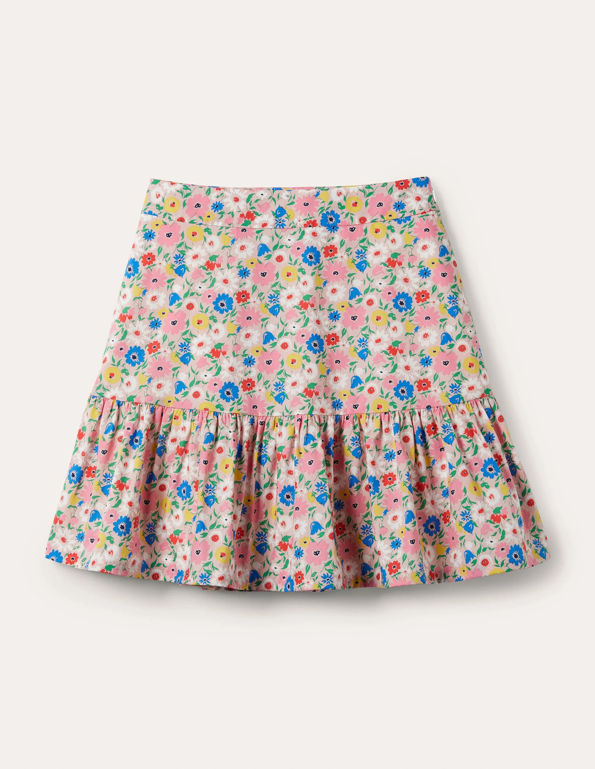 Gestufter Popeline-Minirock-Milchshake, Elegante Blüten - Image 5