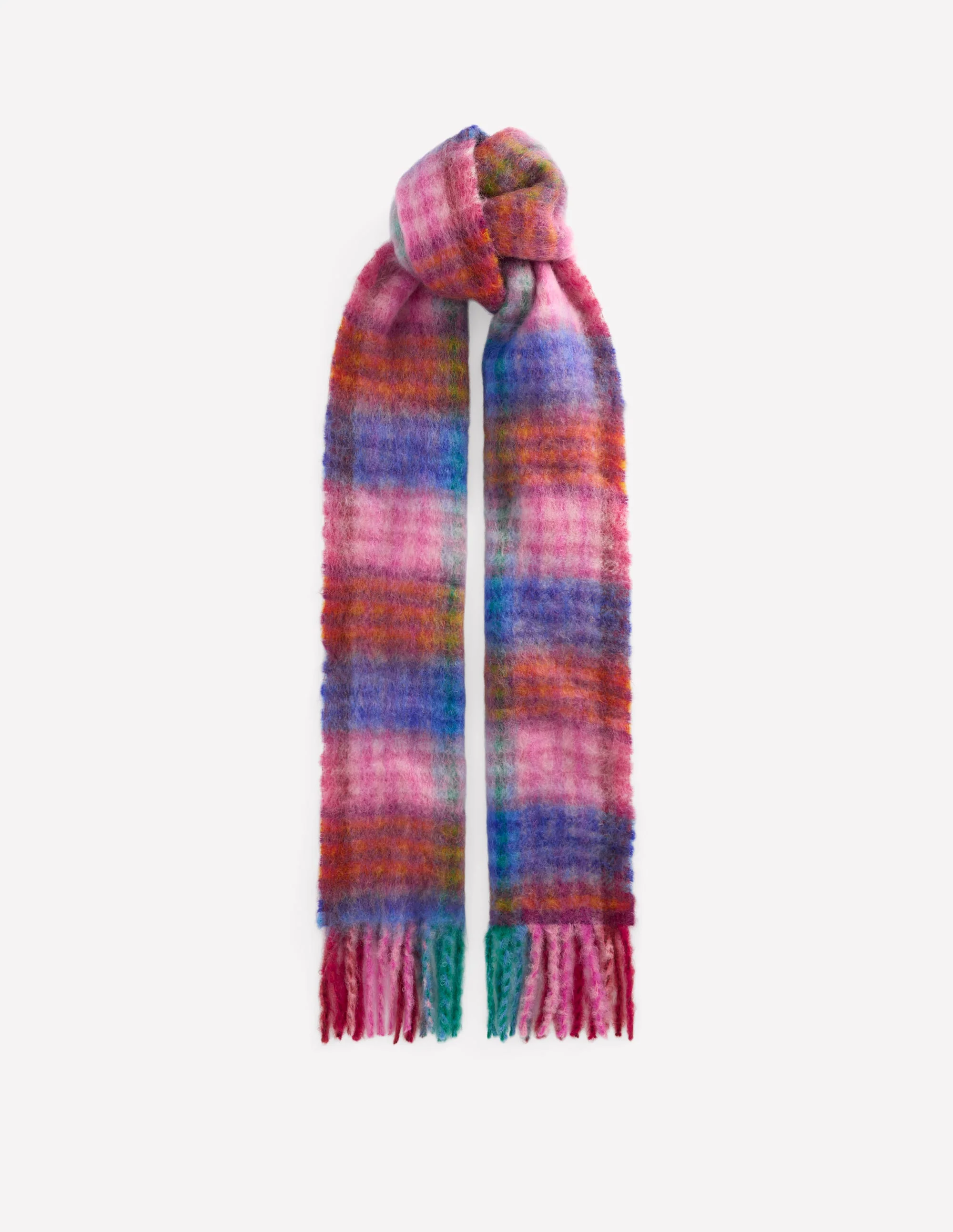 Gewebter Mohair-Schal-Bunt Karomuster - Image 2