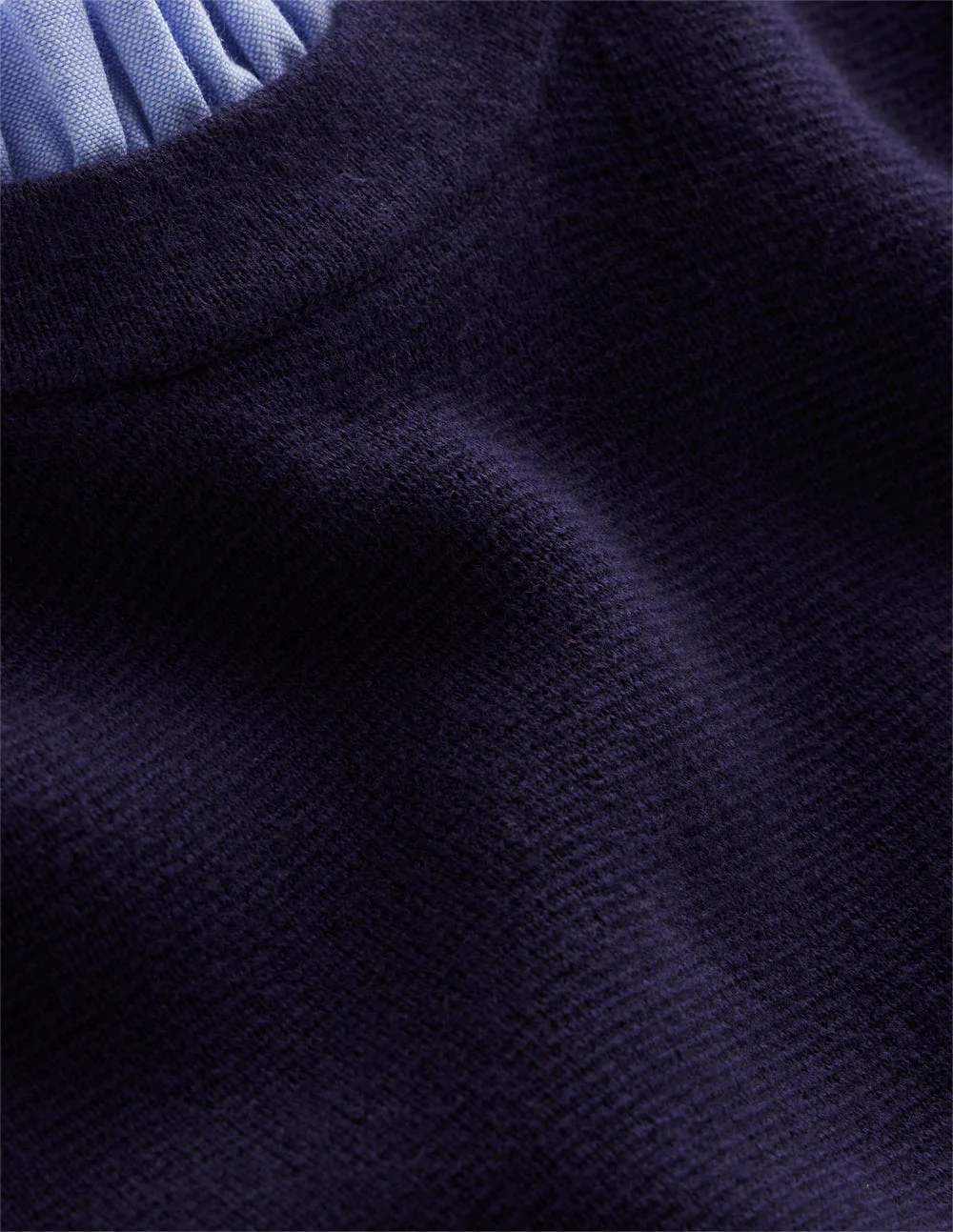 Gewebtes Strickkleid mit Besatz-Marineblau - Image 7