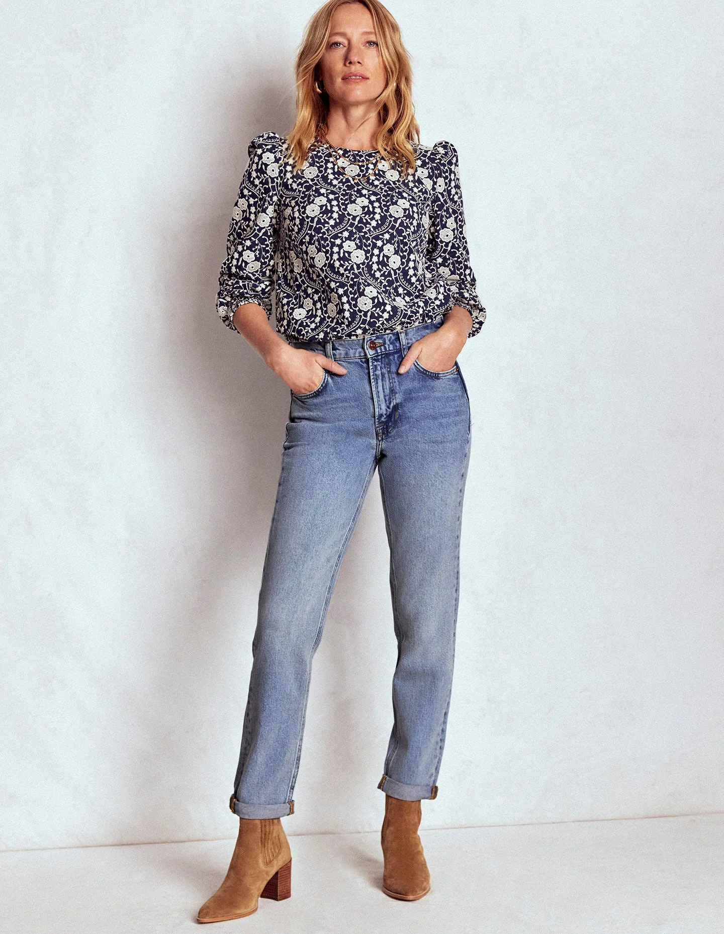 Girlfriend-Jeans-Ausgeblichene Optik - Image 5