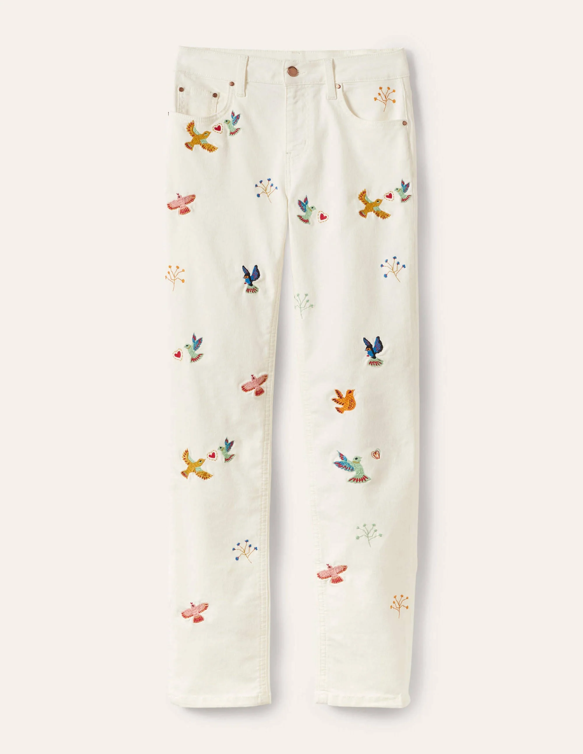 Girlfriend-Jeans-Ecru, Stickerei - Image 5