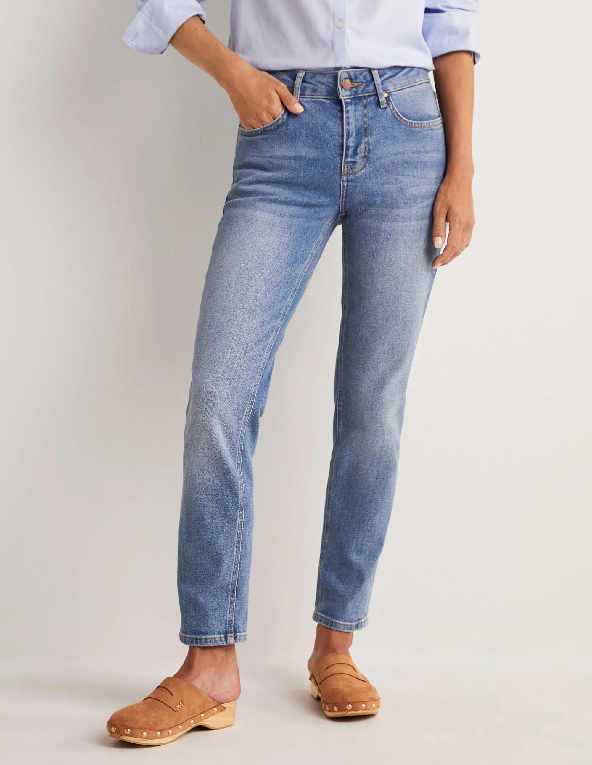 Girlfriend-Jeans-Helles Vintageblau - Image 4
