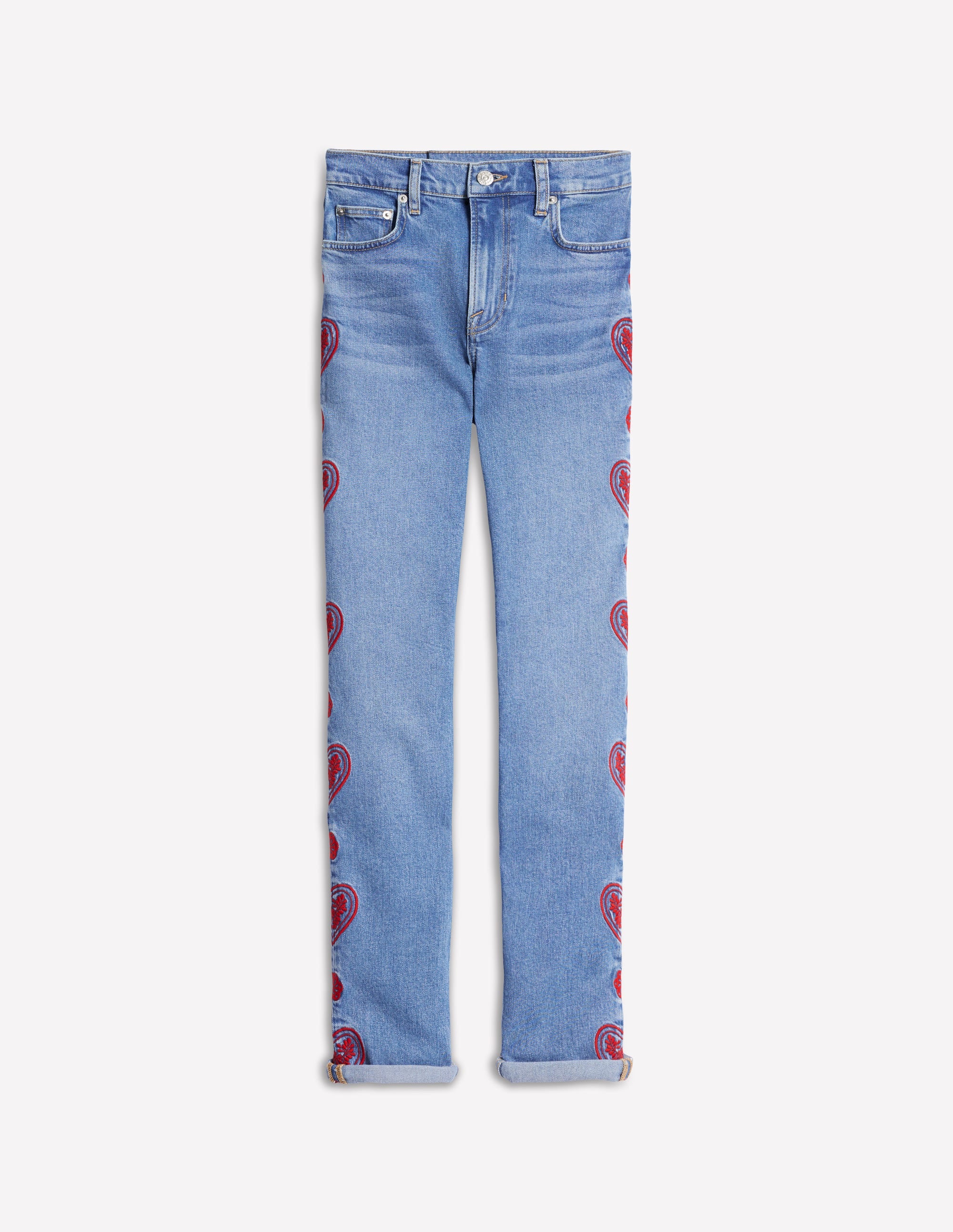 Girlfriend-Jeans-Herzstickerei - Image 2