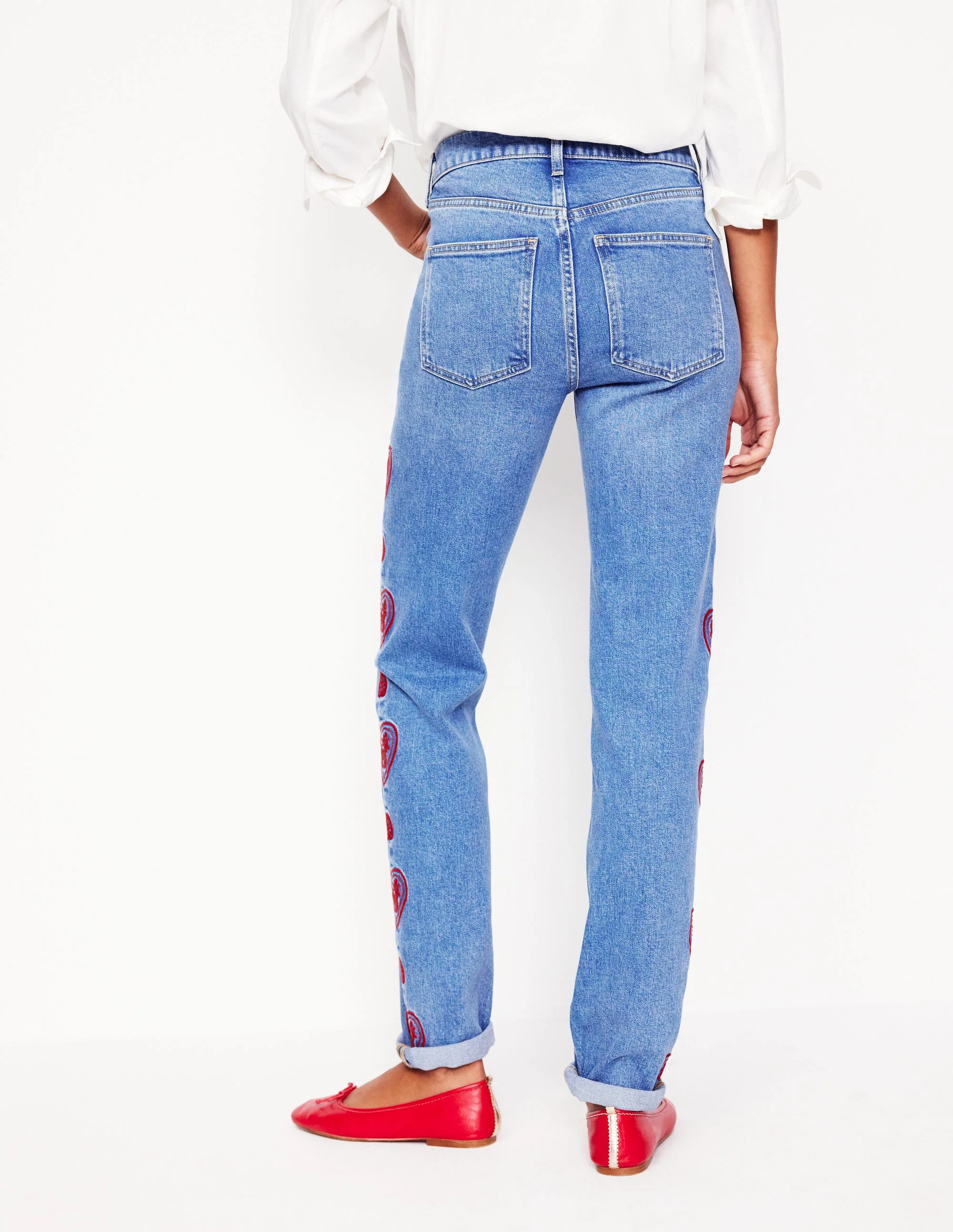 Girlfriend-Jeans-Herzstickerei - Image 4