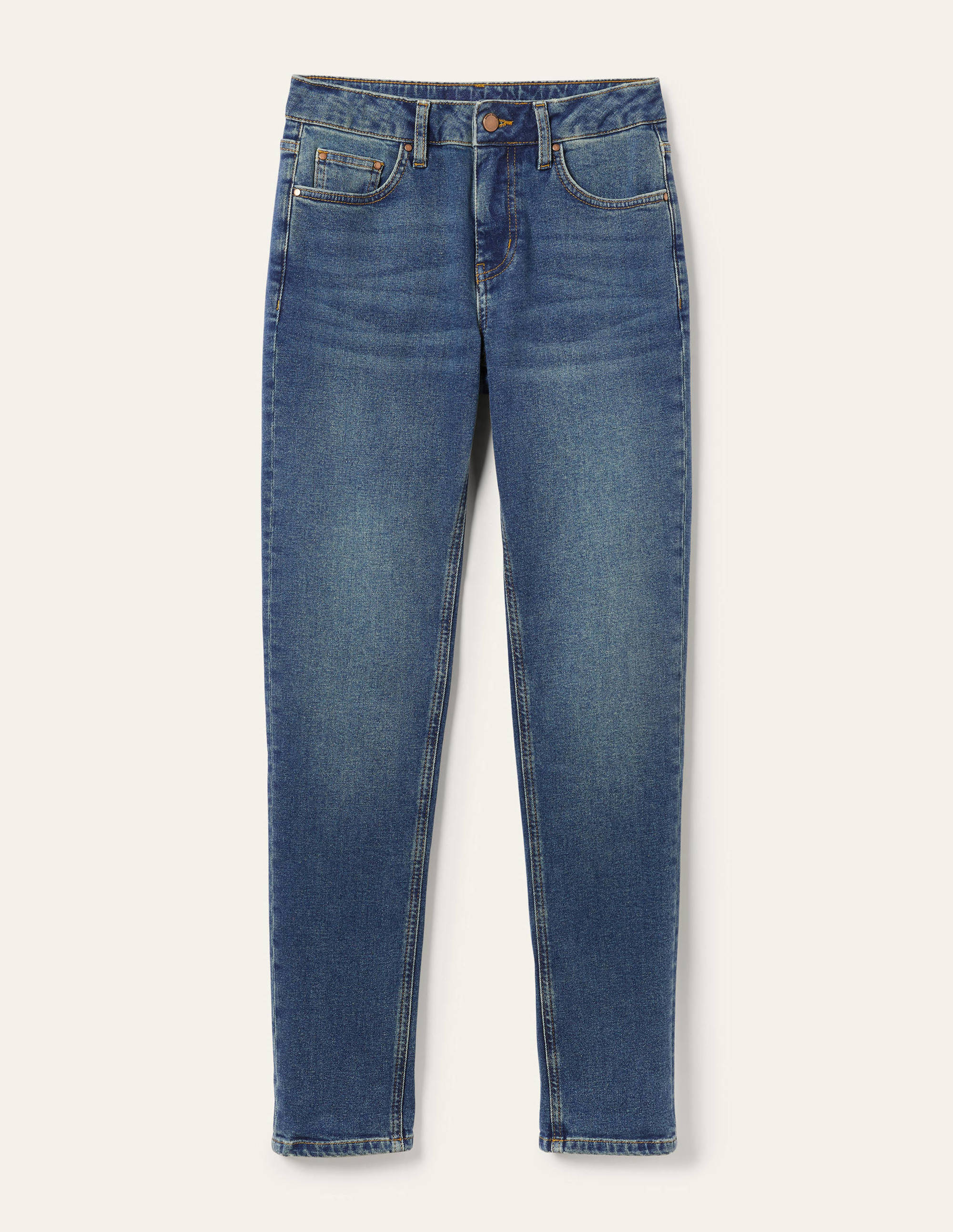 Girlfriend-Jeans-Mittleres Vintageblau/Grünstich - Image 6