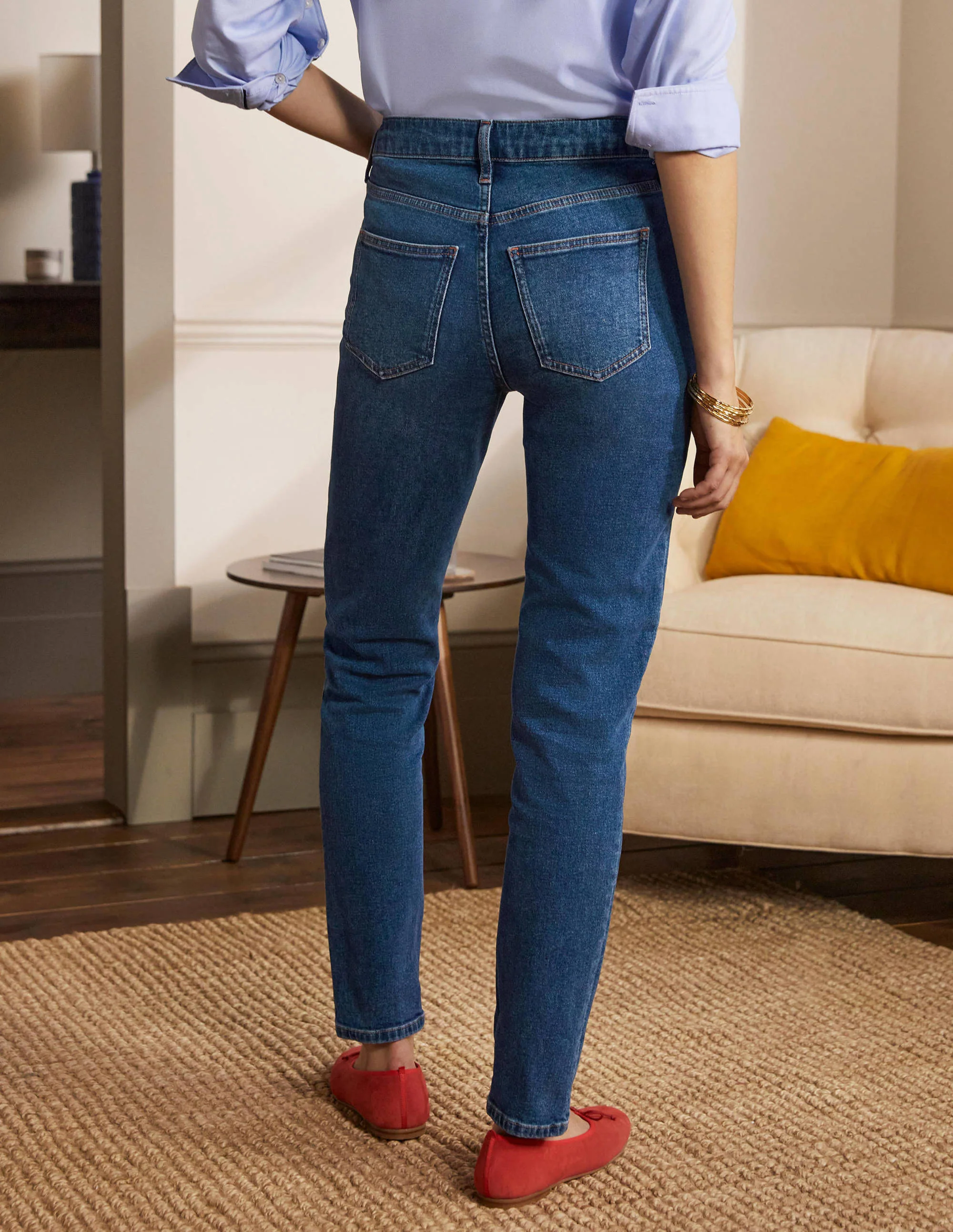 Girlfriend-Jeans-Mittleres Vintageblau - Image 2