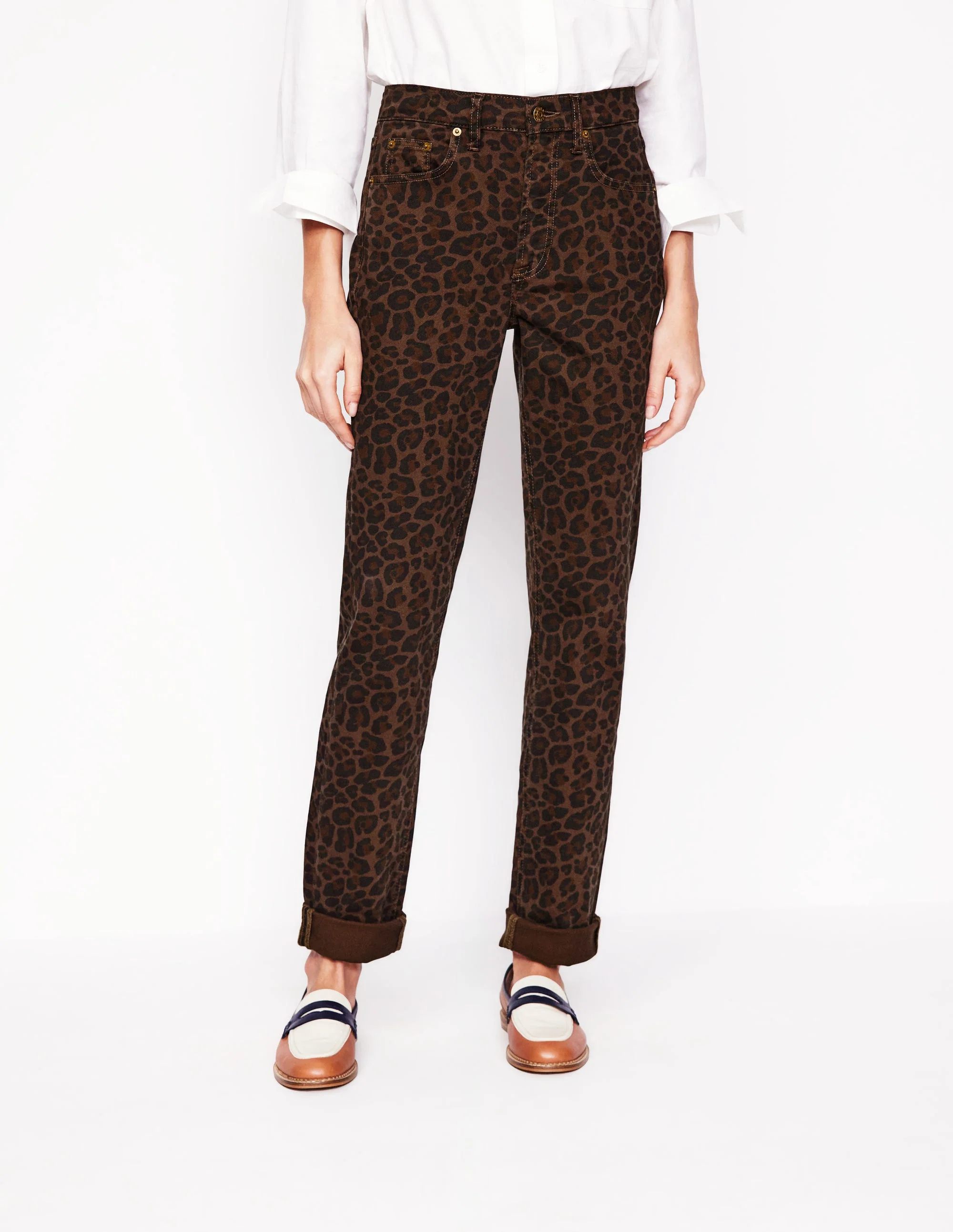 Girlfriend-Jeans-Mohair, Leopardenmuster - Image 2