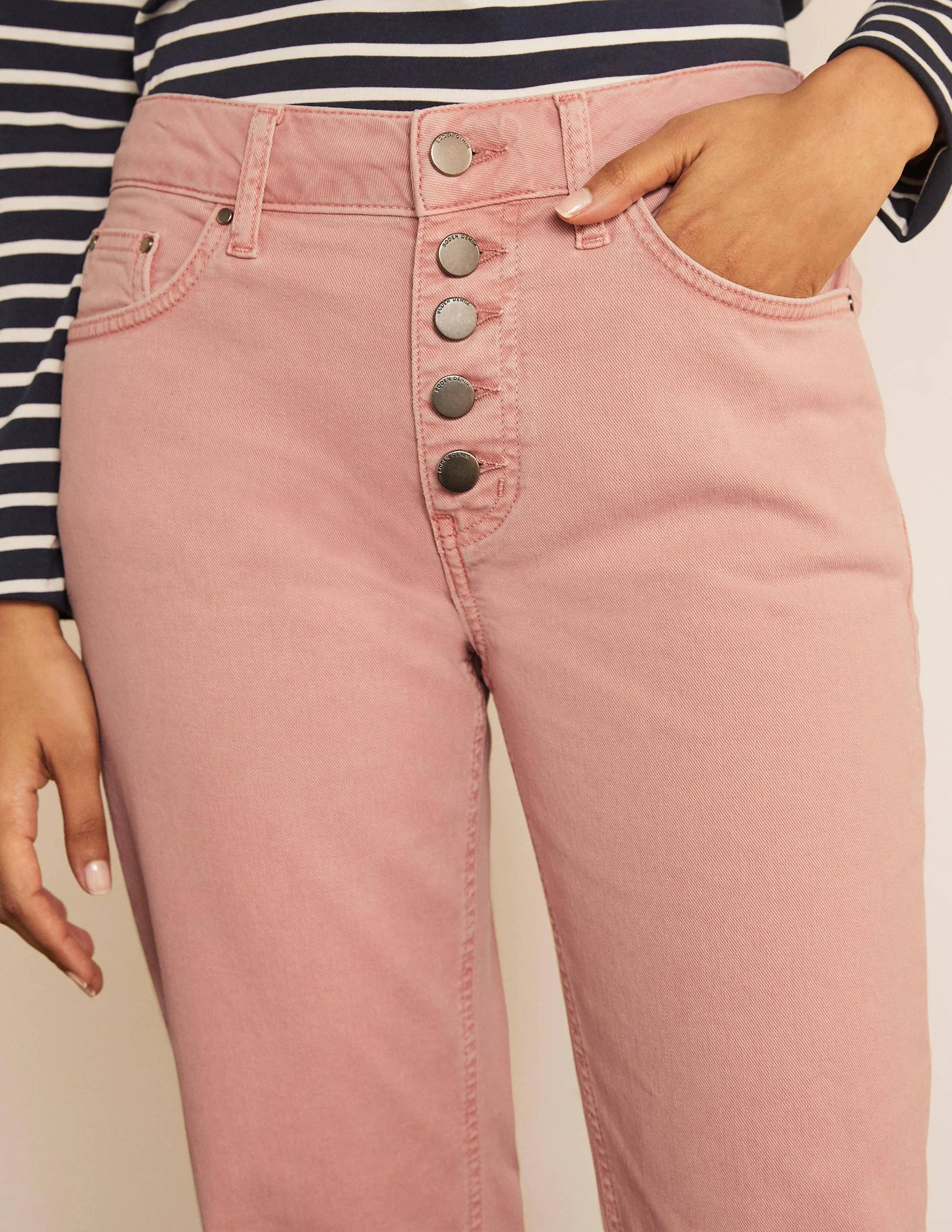 Girlfriend-Jeans-Rosa, Helle Waschung - Image 3