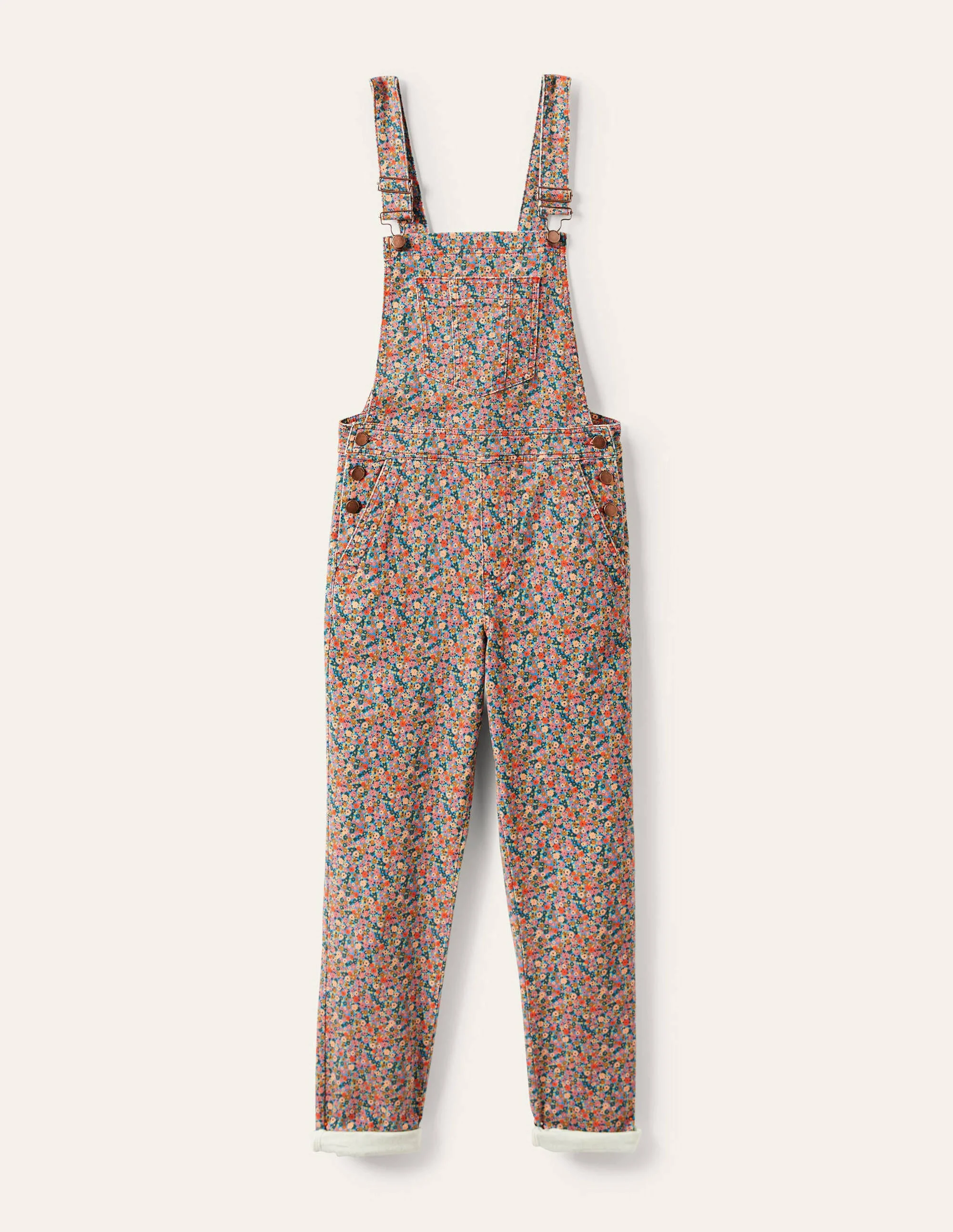 Girlfriend-Latzhose-Filigranes Blumenmuster - Image 5