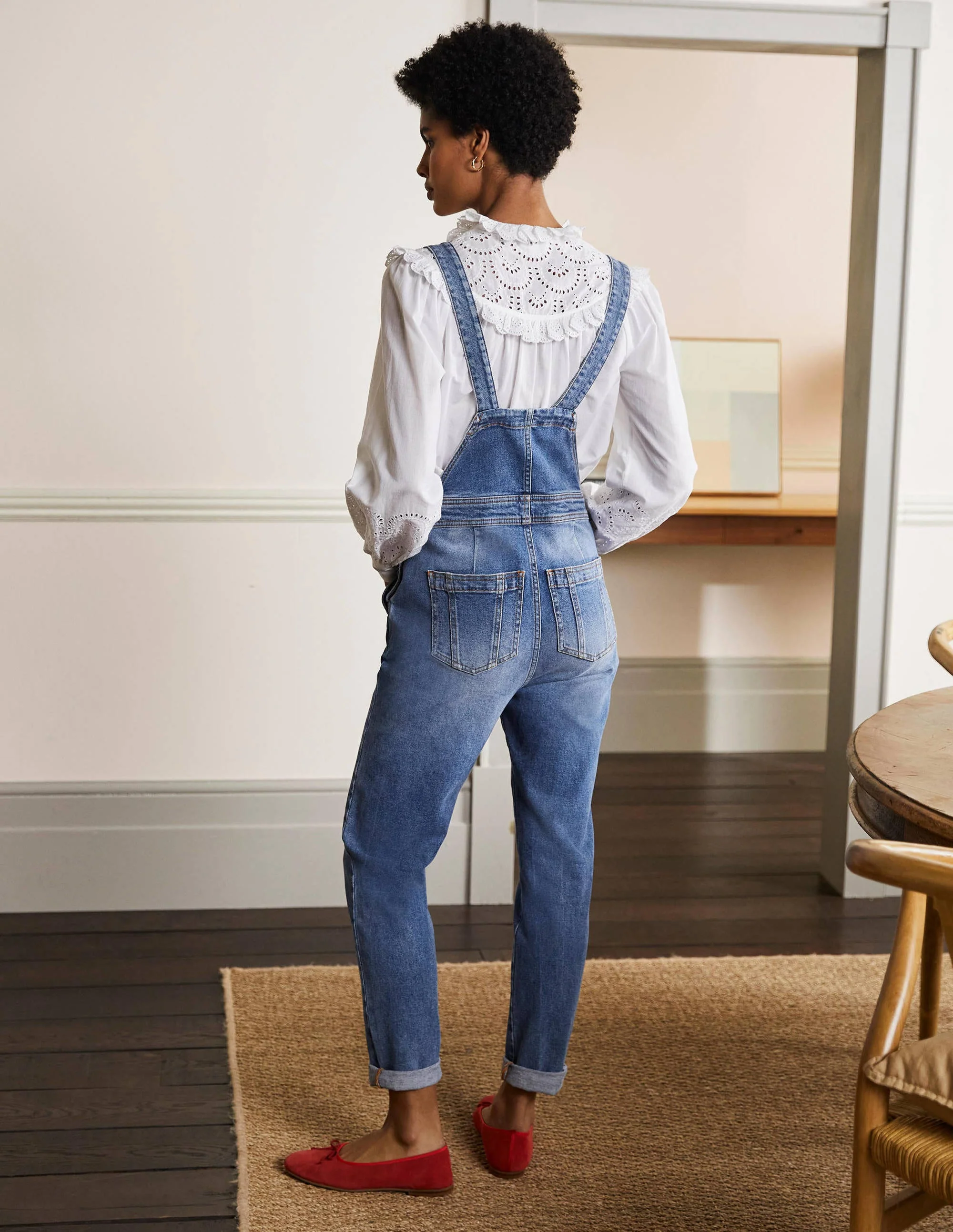 Girlfriend-Latzhose-Mittleres Vintageblau - Image 3