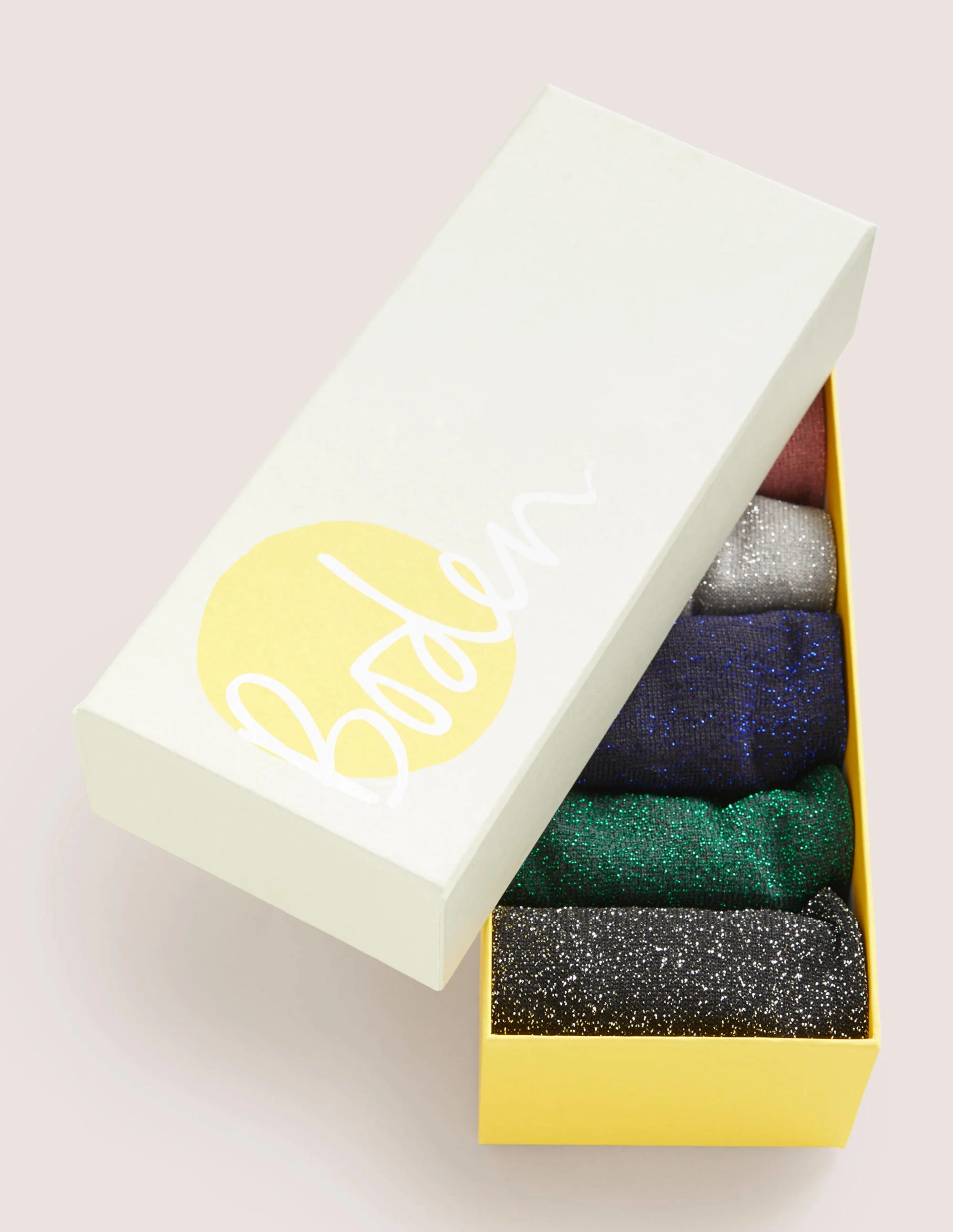 Glitzernde Socken im 5er-Pack-Glitzernd, Bunt