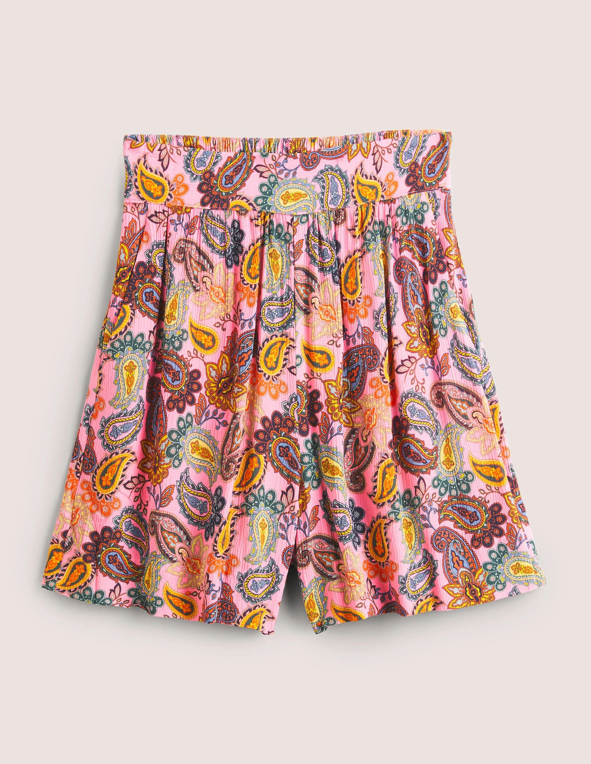 Grace Crinkle-Shorts-Kirschblütenrosa, Paisleymuster - Image 5