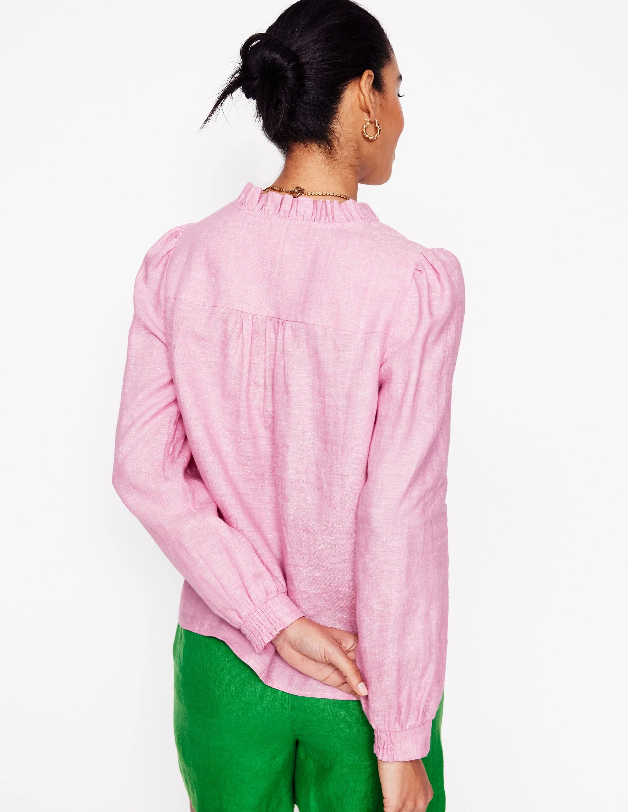 Grace Leinenoberteil-Wiesenrosa Chambray - Image 3