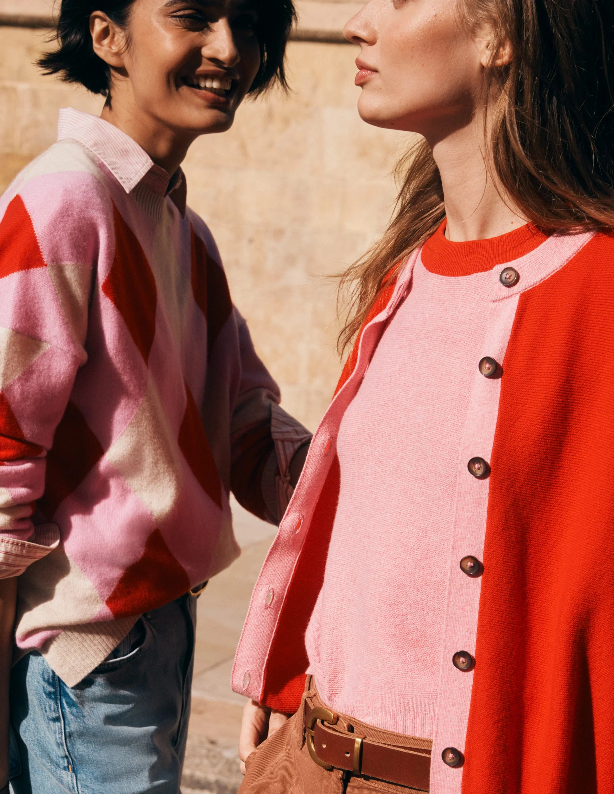 Grace Pullover in Blockfarben-Pink Lady - Image 6