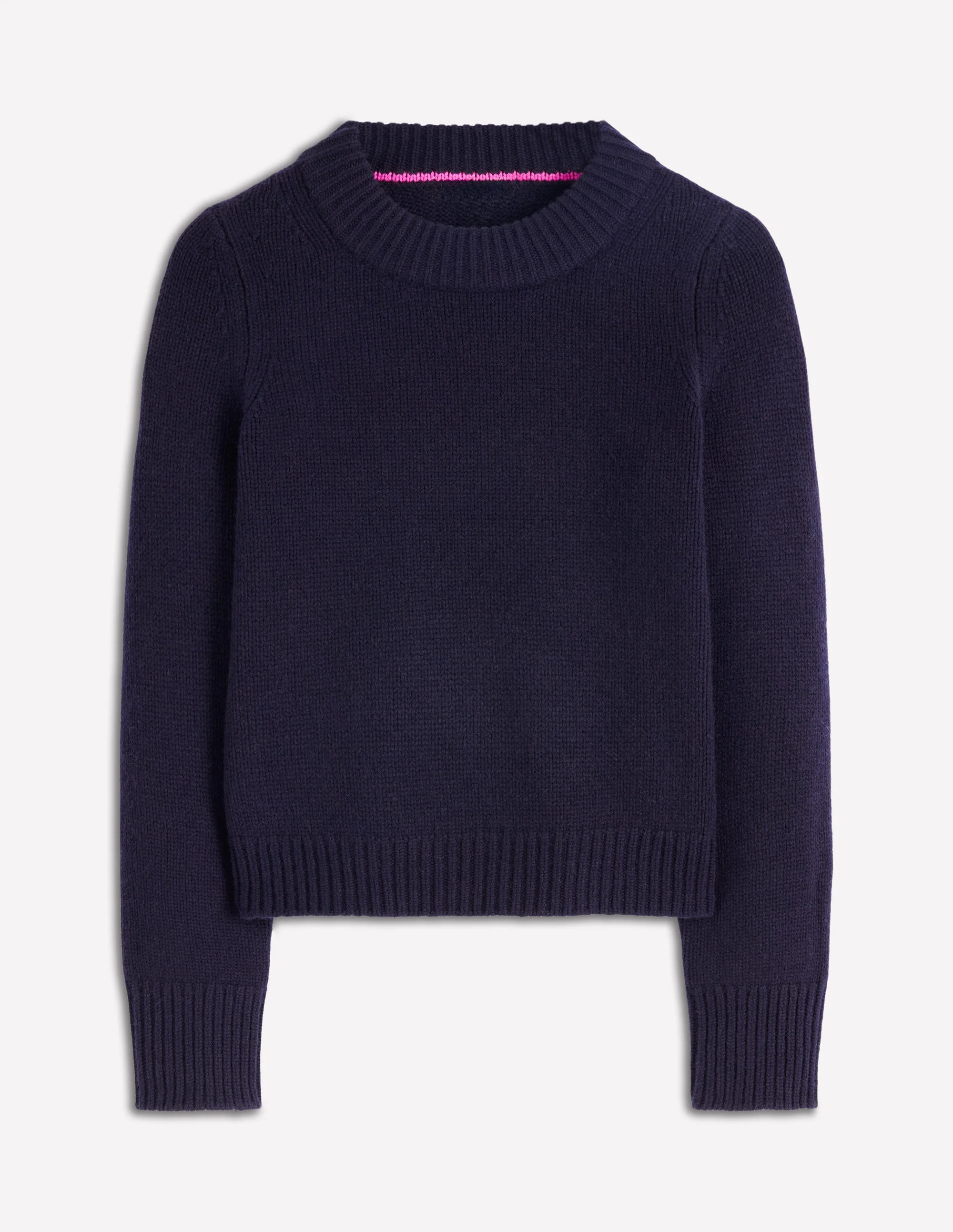 Grobstrick-Kaschmirpullover-Marineblau - Image 7