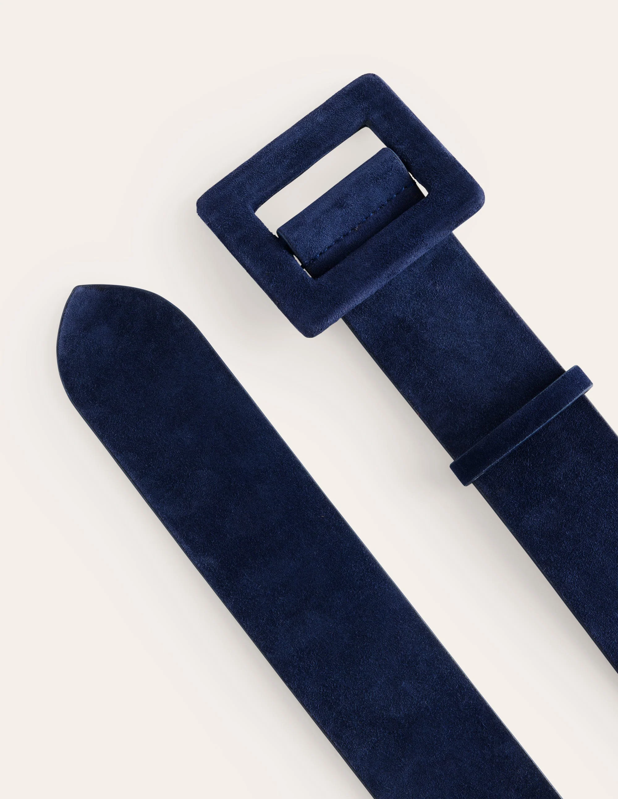 Gürtel aus Wildleder mit Schnalle-Marineblau - Image 3