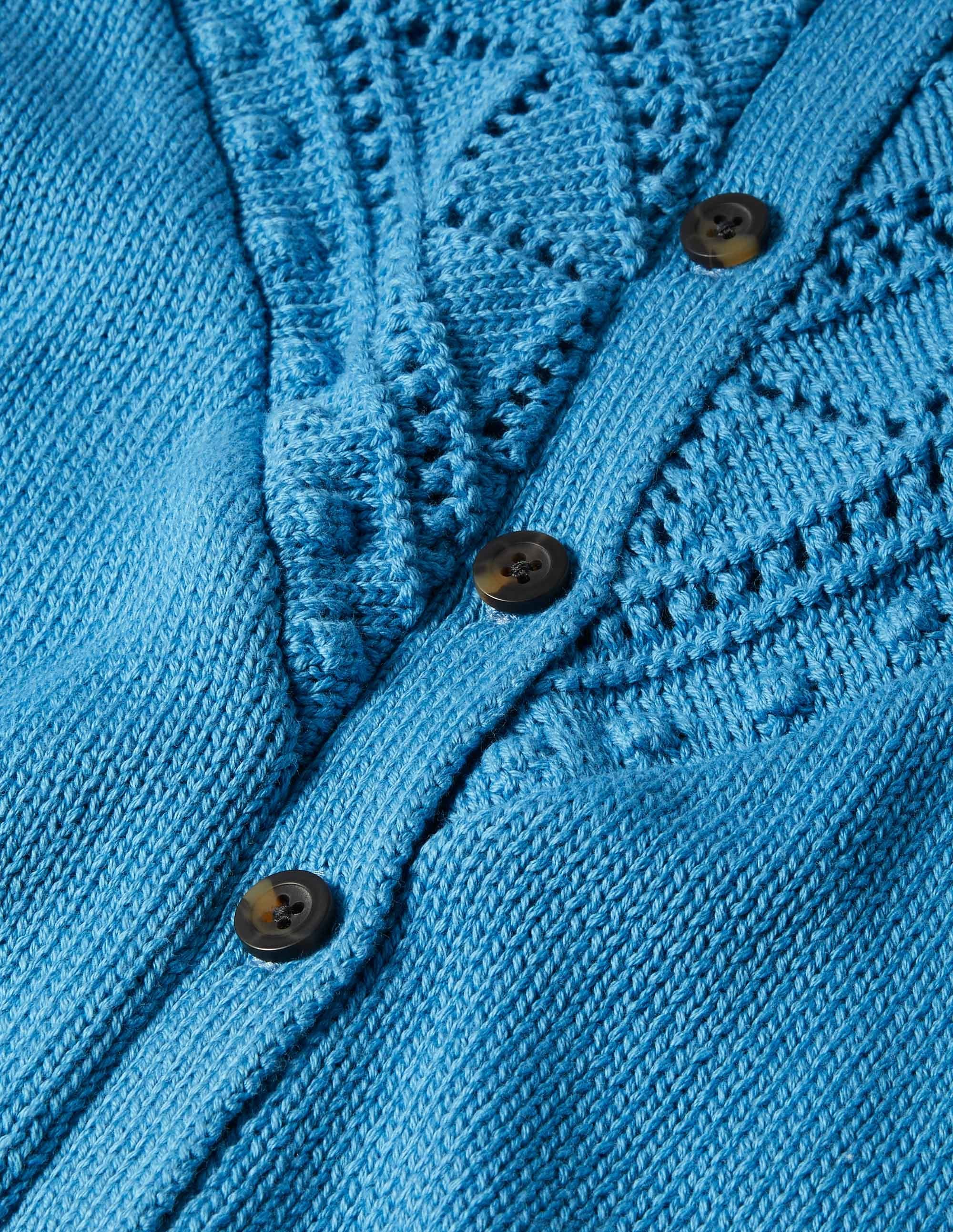 Häkel-Cardigan mit weiten Ärmeln-Bergquellenblau - Image 6