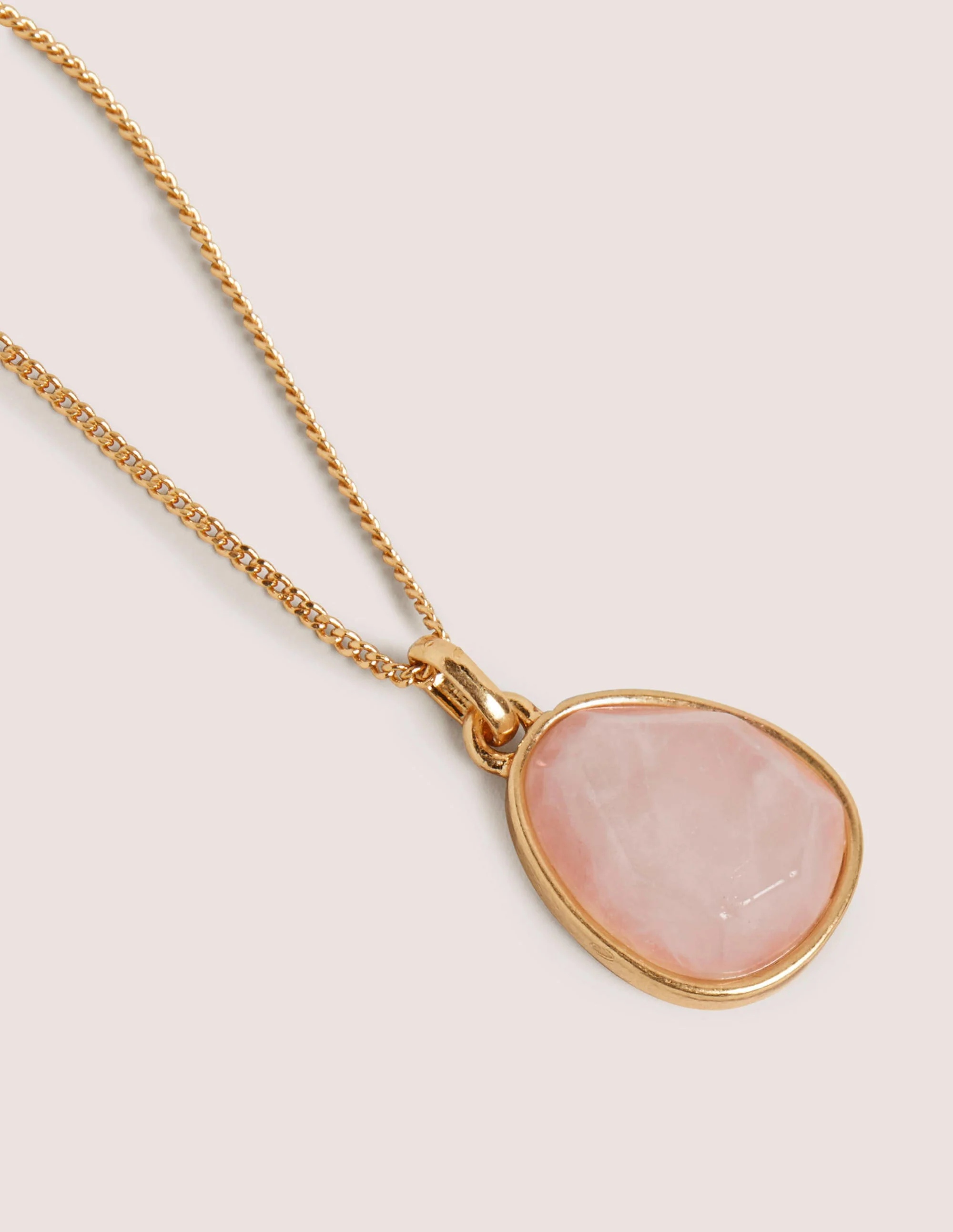 Halskette mit Anhänger aus Halbedelstein-Rosa - Image 2