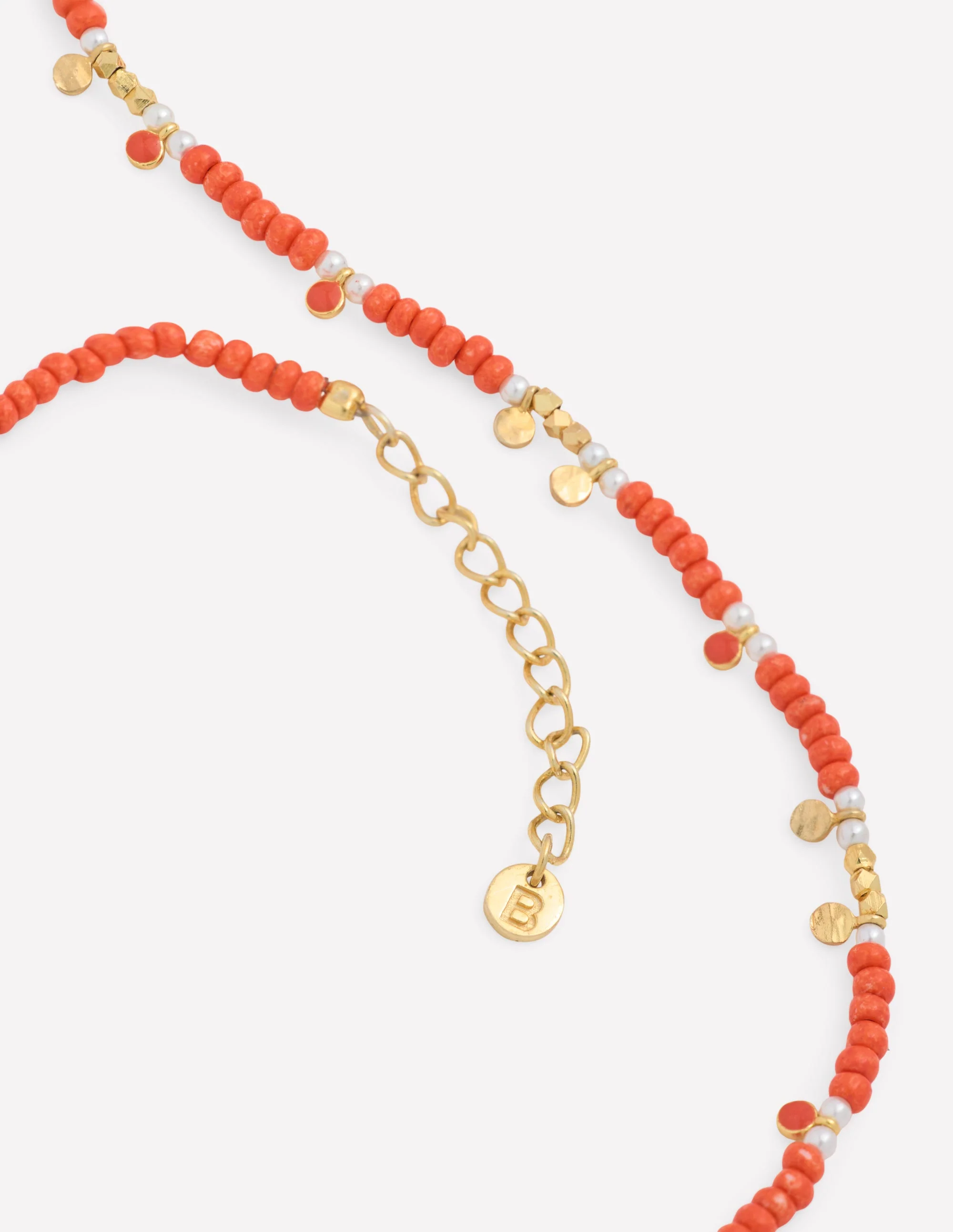 Halskette mit Perlen zum Schichten-Gladiolen Orange - Image 3