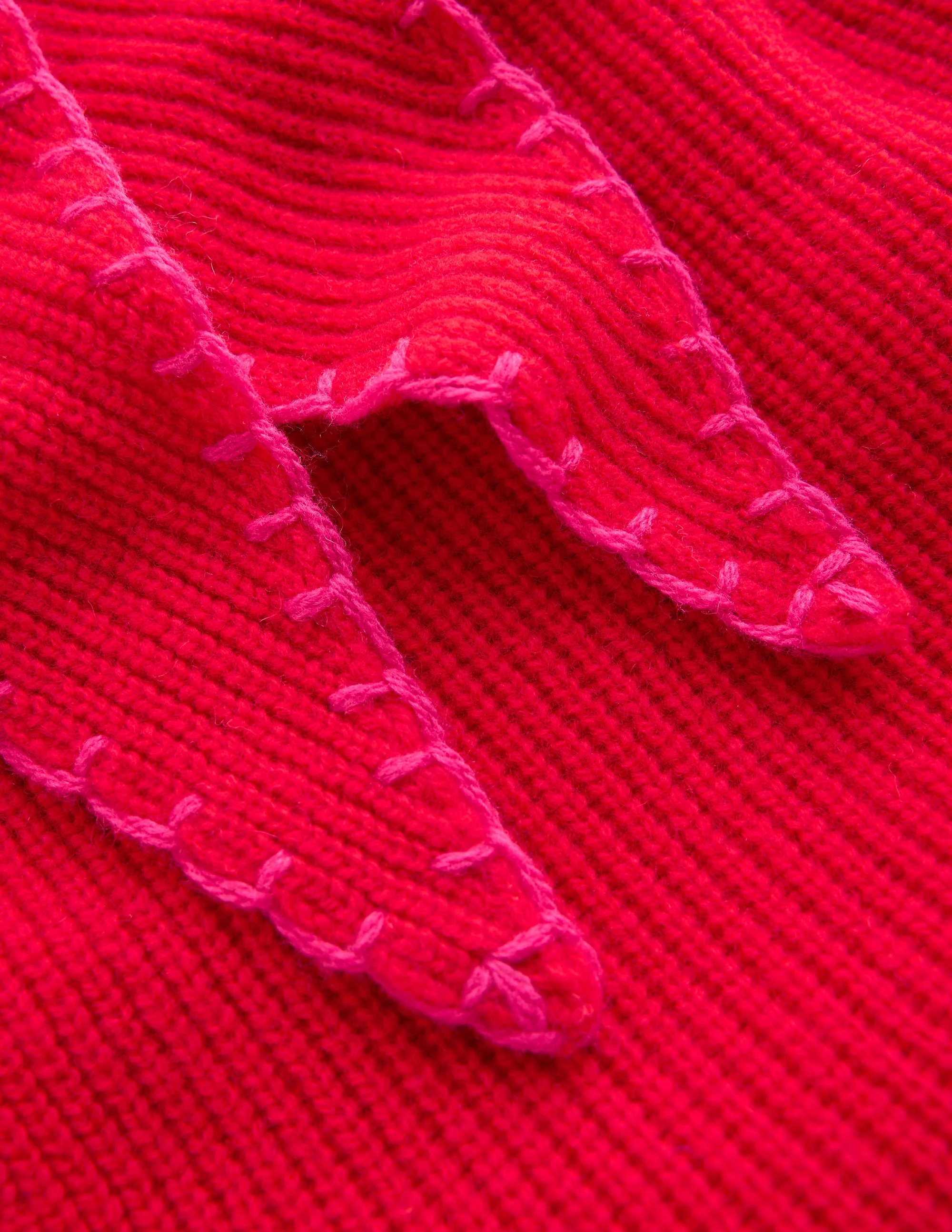 Halstuch aus Wolle-Einfarbig Rot - Image 3
