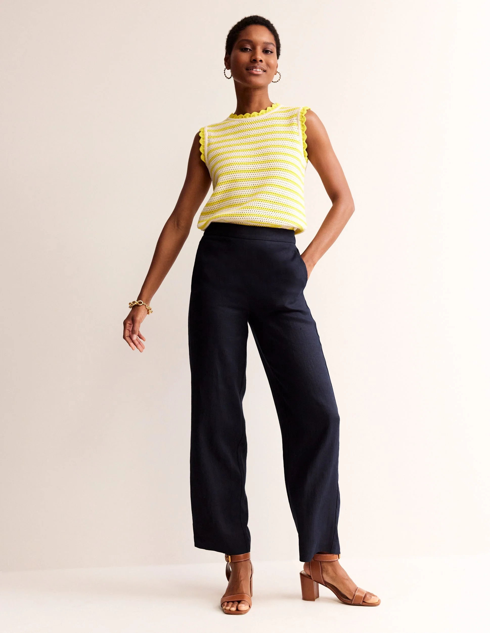 Hampstead Leinenhose-Marineblau