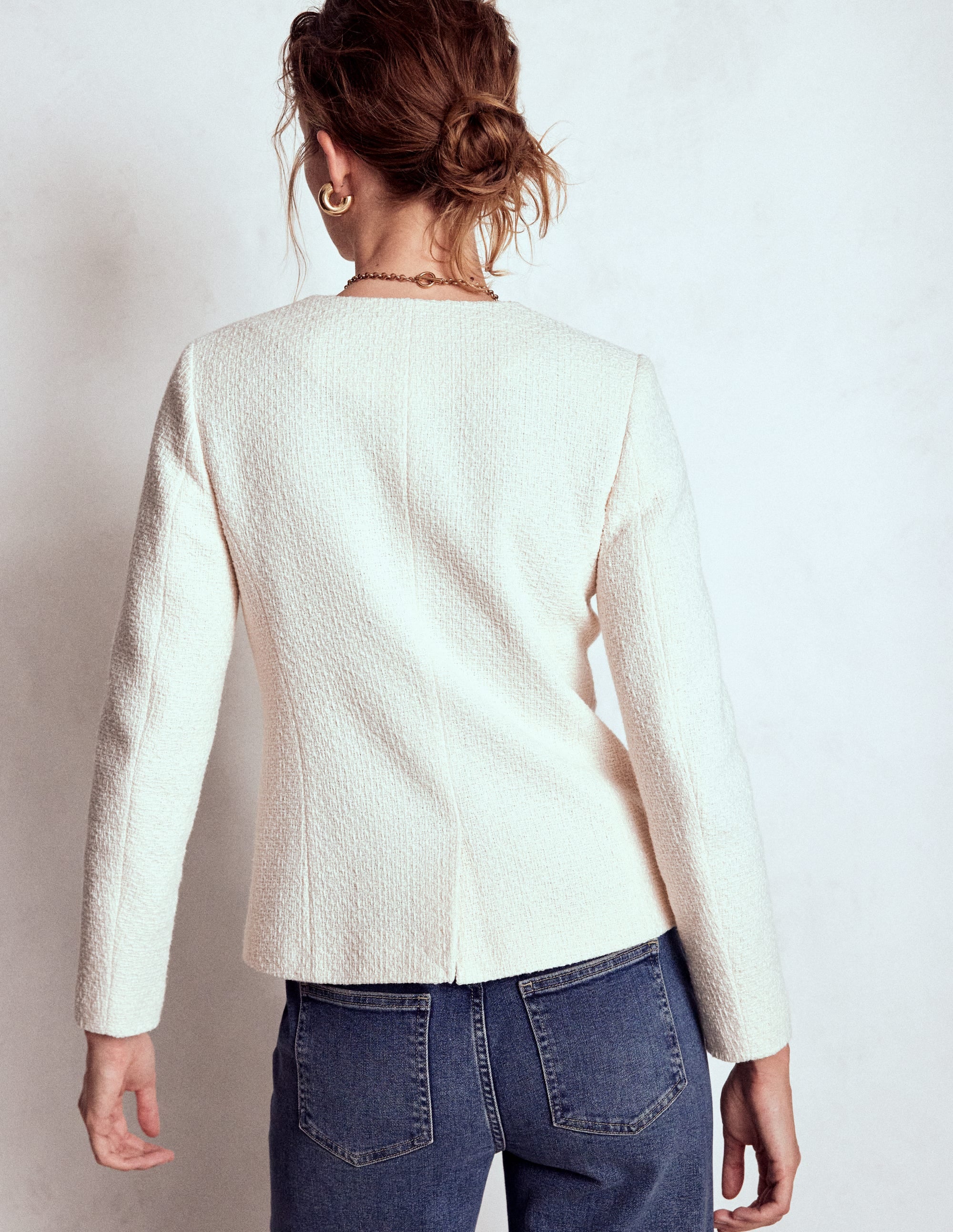 Hampstead Texturierter Blazer-Creme, texturiert - Image 3
