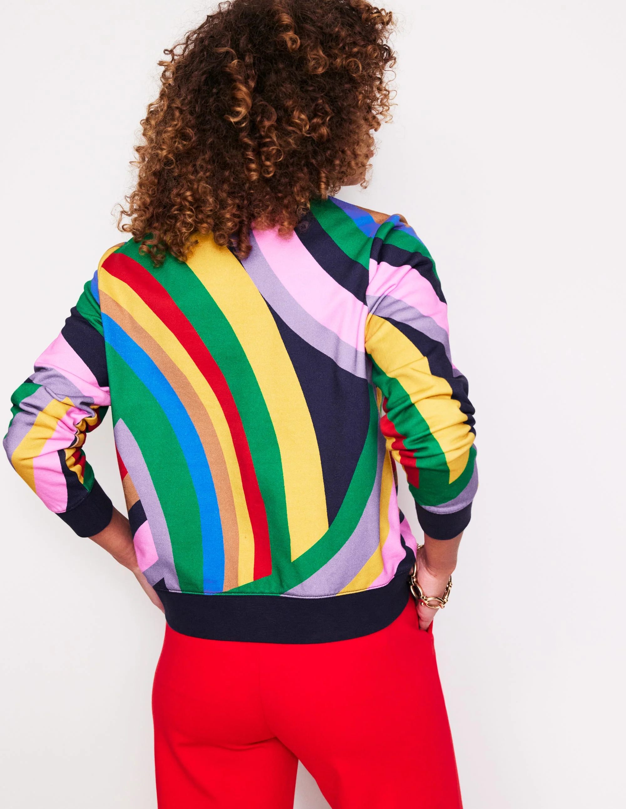 Hannah Sweatshirt mit Print-Bunt, Abstrakter Regenbogen - Image 3
